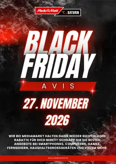 Media Markt Black Friday Ankündigung ab 20.10.2026 gültig