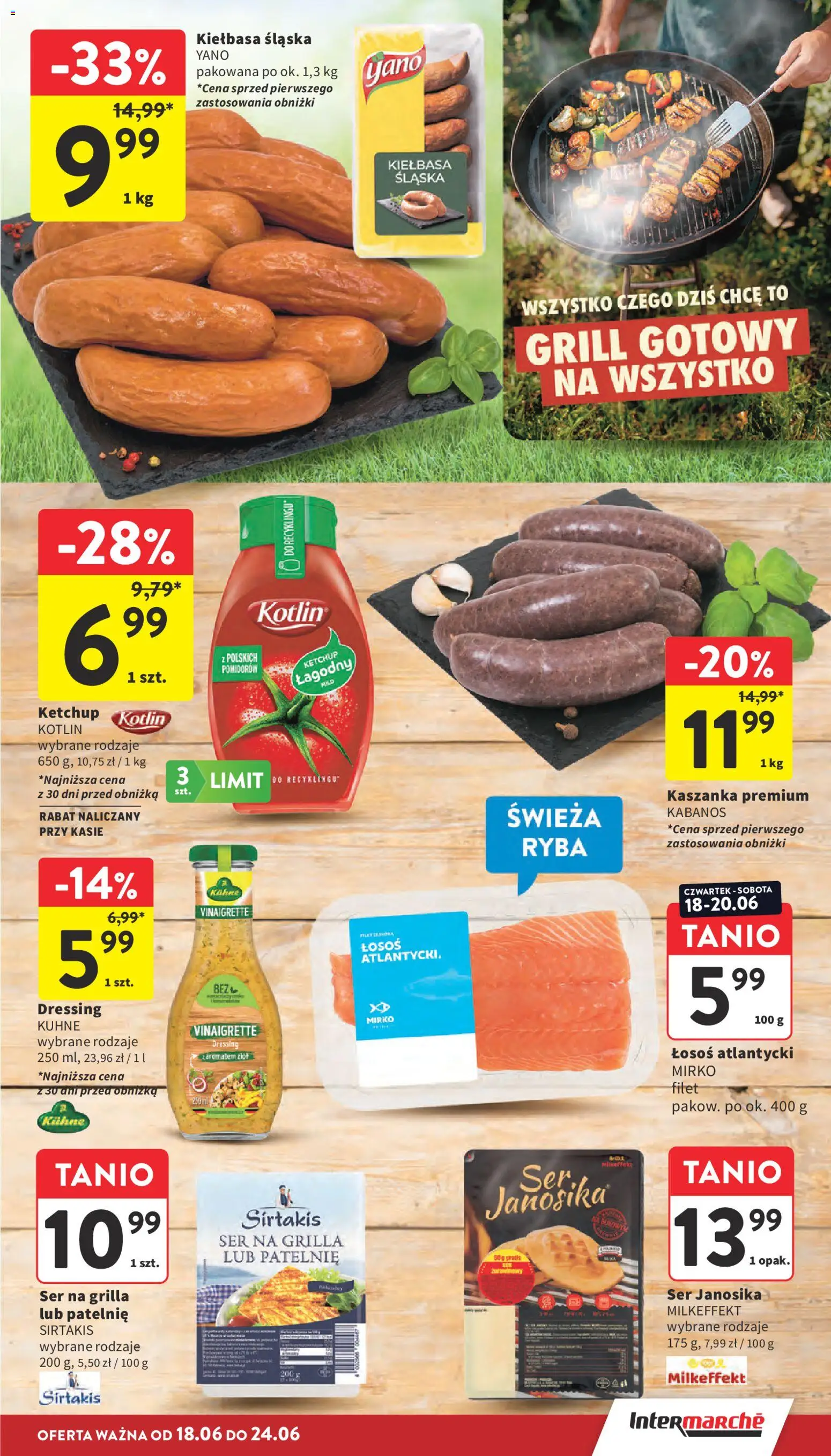 Intermarche gazetka od 18.06.2026 | Strona: 7 | Produkty: Kiełbasa, Grill, Patelnie, Ser