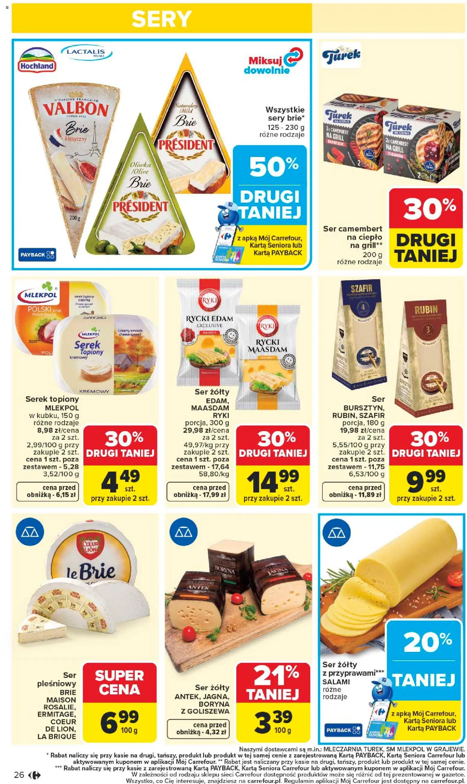 Carrefour gazetka od 25.05.2026 | Strona: 28 | Produkty: Serek, Ser camembert, Grill, Ser