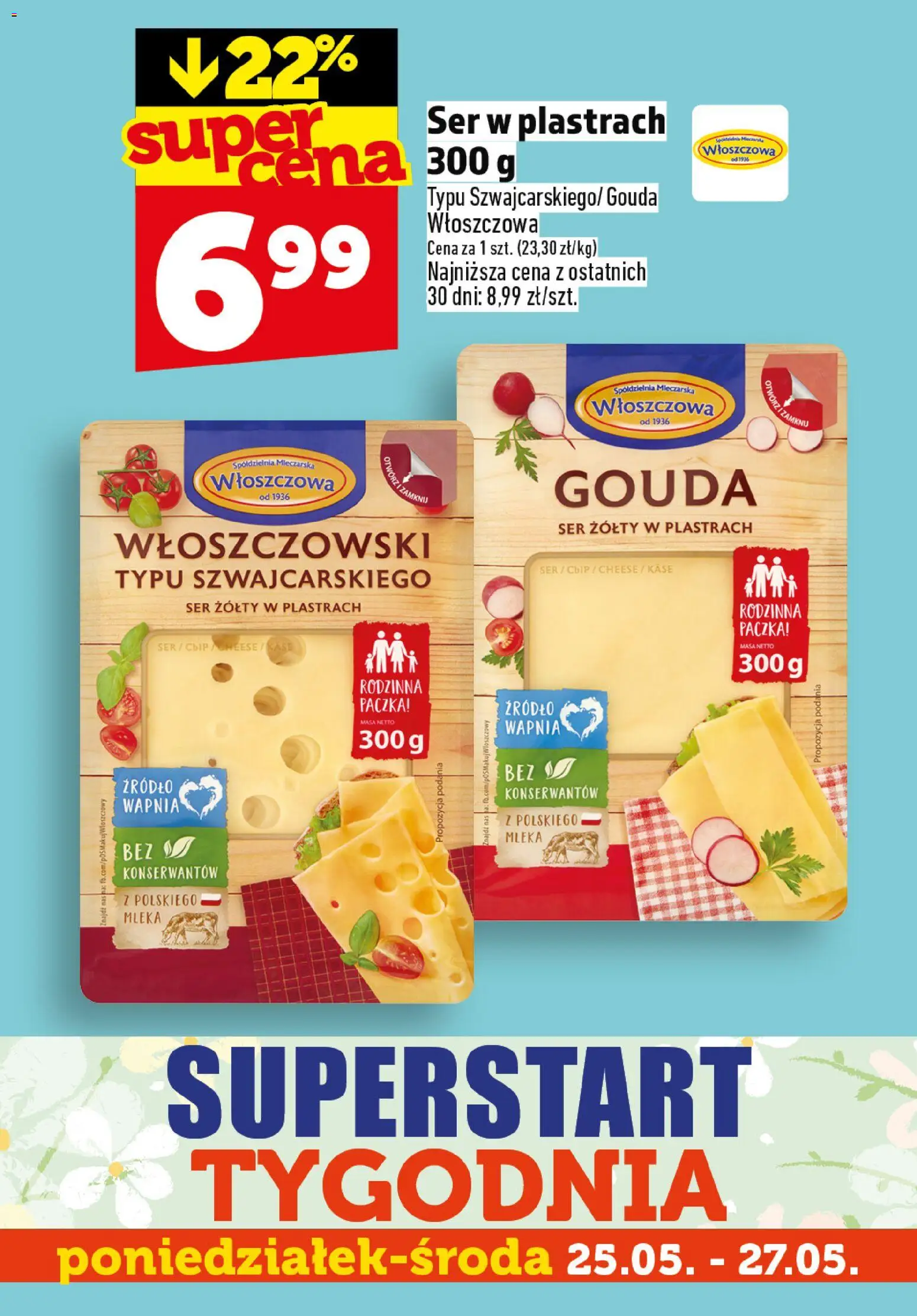 Topaz gazetka - Superstart tygodnia od 25.05.2026 | Strona: 7 | Produkty: Ser żółty, Mleka, Ser