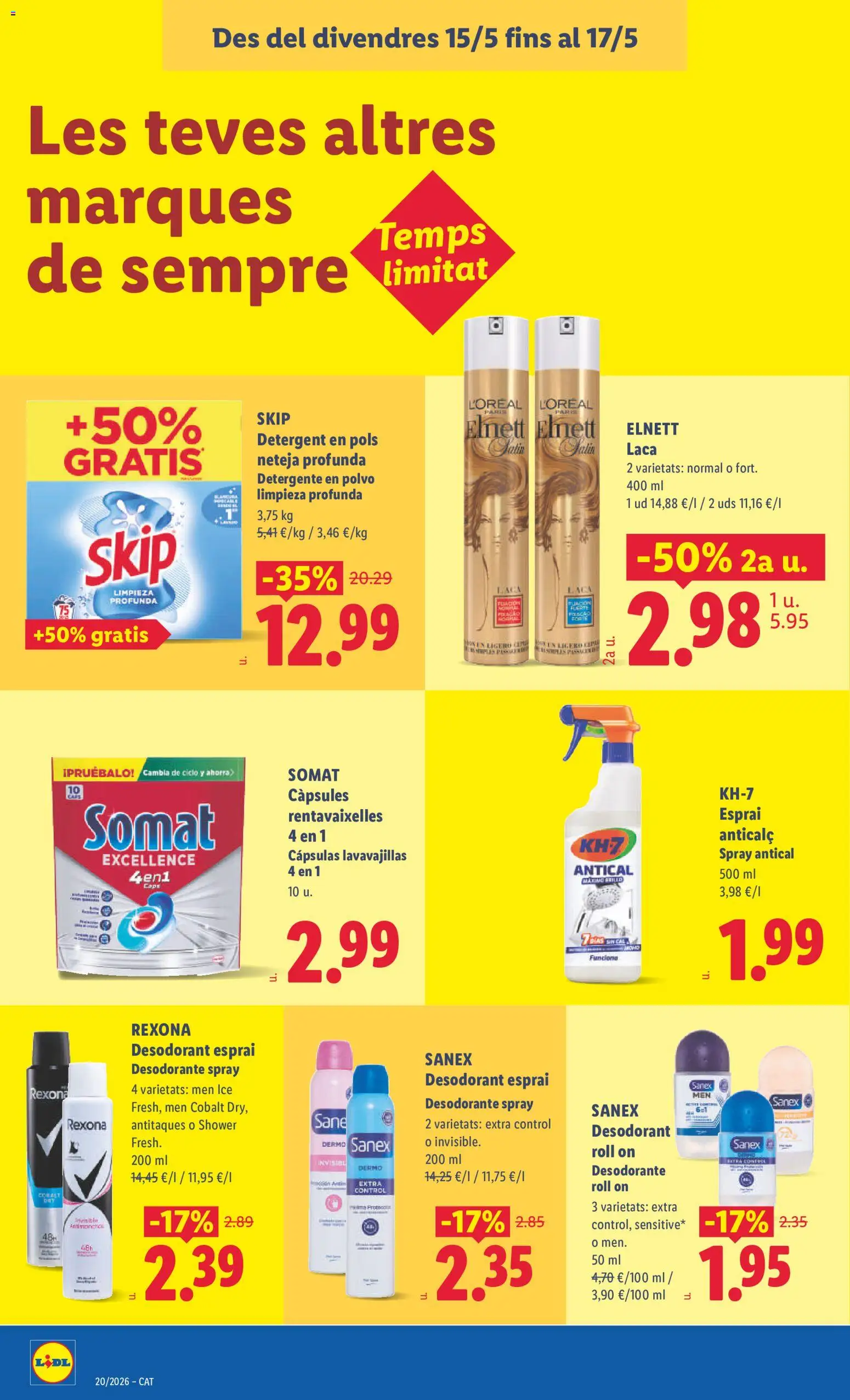 Lidl folleto │ válido desde el 11.05.2026 | Página: 38 | Productos: Polvo, Desodorante, Detergente, Lavavajillas