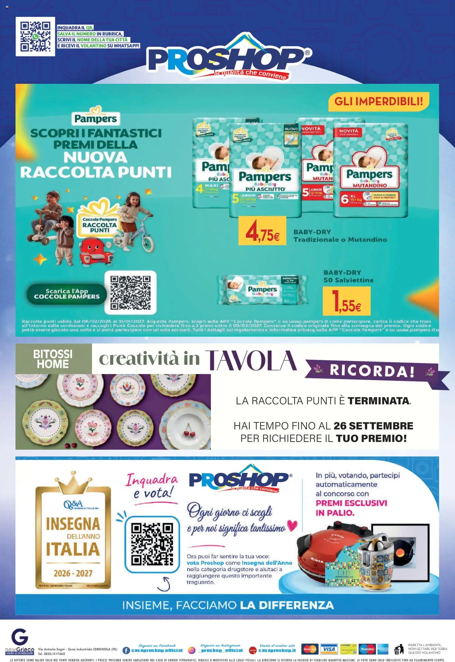 Volantino Proshop del 17/09/2026 | Pagina: 8 | Prodotti: Pampers, Terra