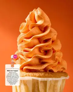 AH Oranje room, Oranje room is een schot voor open doel. Want wie wil deze feestelijke topper nou niet op z'n cupcake, bolletje ijs of (oranje) tompouce? De perfecte afmaker in je hapjes-opstelling. - Voorbeeld van een folder van Albert Heijn, geldig van 29-05-2026 | Pagina: 10 | Producten: Room, Ijs