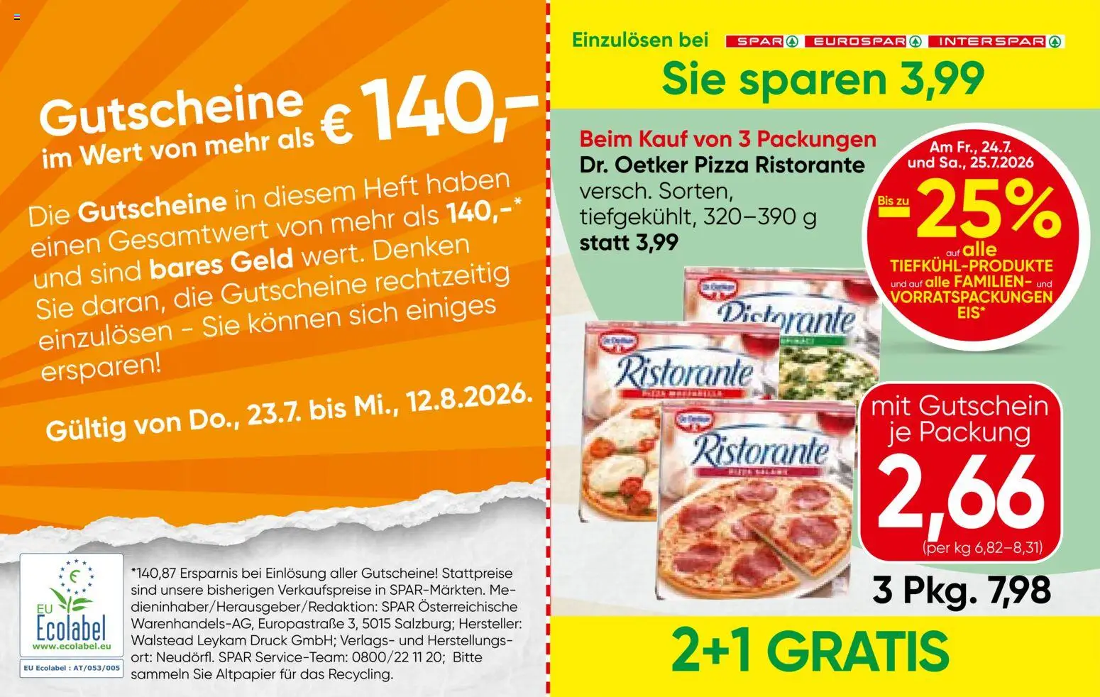 Spar - Gutscheinheft gültig ab 23.07.2026 | Seite: 2