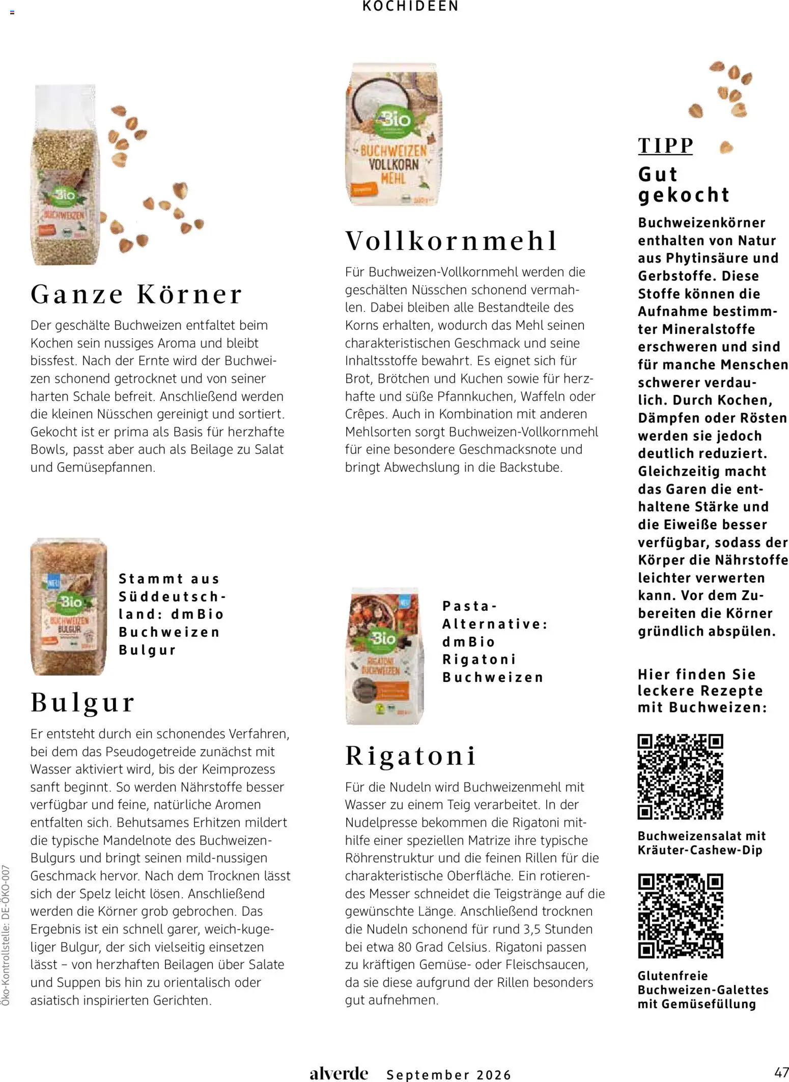 dm drogerie Prospekt – gültig ab 01.09.2026 | Seite: 47 | Produkte: Beilagen, Wasser, Vollkornmehl, Salat