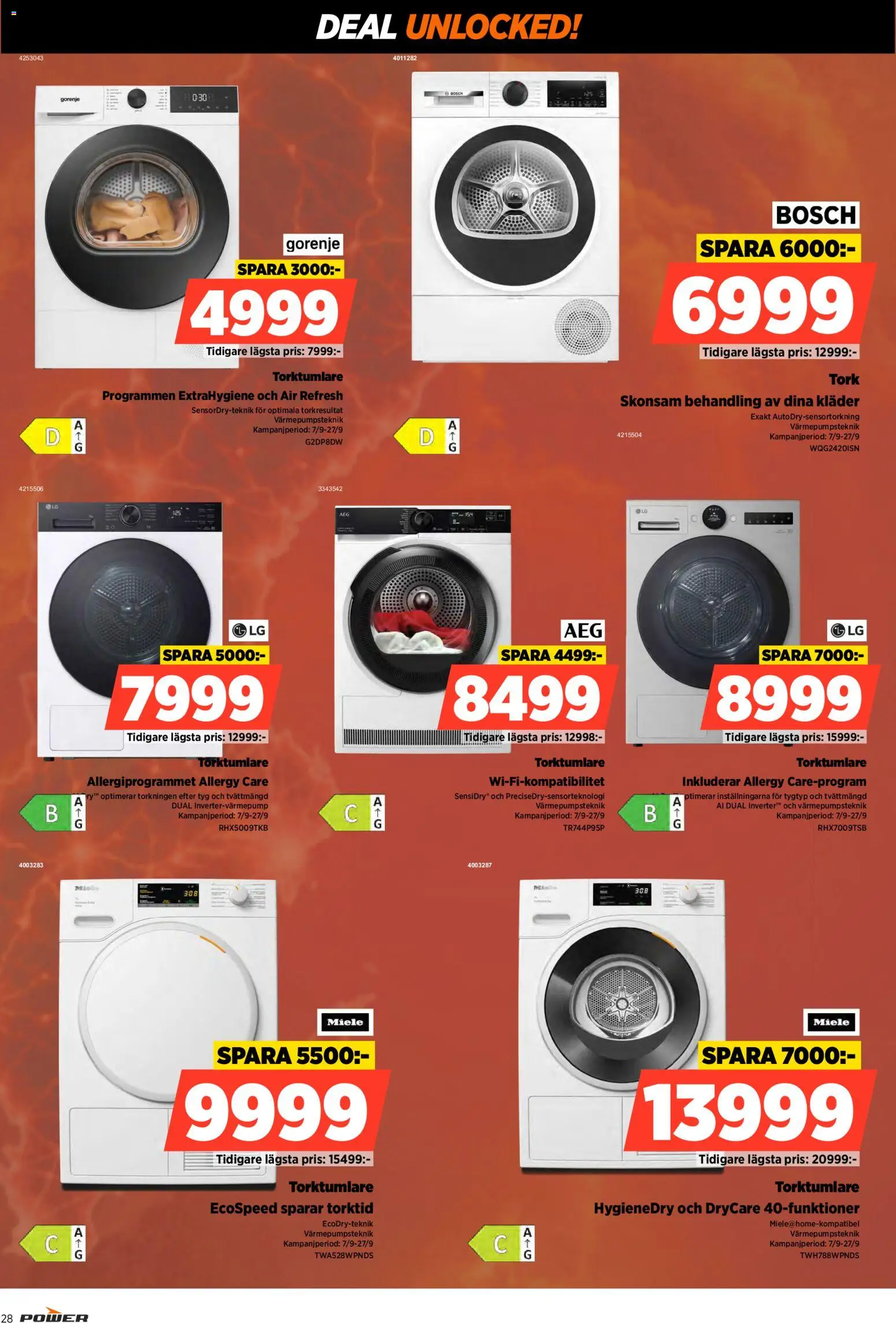 Power reklamblad aktuell från 14/09/2026 | Sida: 28 | Produkter: Kläder, Torktumlare