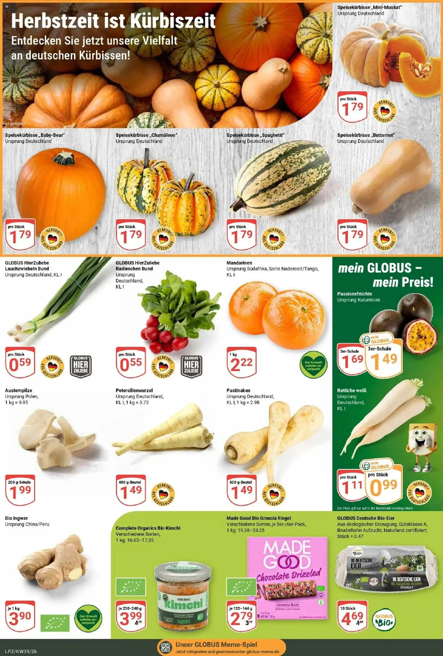 Globus Prospekt Leipzig (ab 21.09.2026) » Angebote online | Seite: 8 | Produkte: Eier, Mandarinen