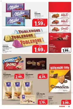 DOMAĆICA Keksi, preliveni čokoladom XXL - Pregled kataloga iz trgovine Plodine, vrijedi od 01.07.2026 | Stranica: 33 | Proizvodi: Čokolada, Napolitanke, Vafli, Štapići