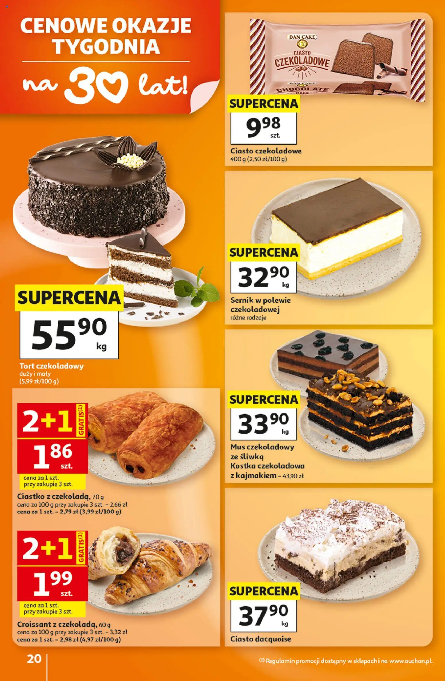 Auchan gazetka - Hipermarket od 29.10.2026 | Strona: 20 | Produkty: Mus czekoladowy, Ciasto, Tort, Ciasto czekoladowe
