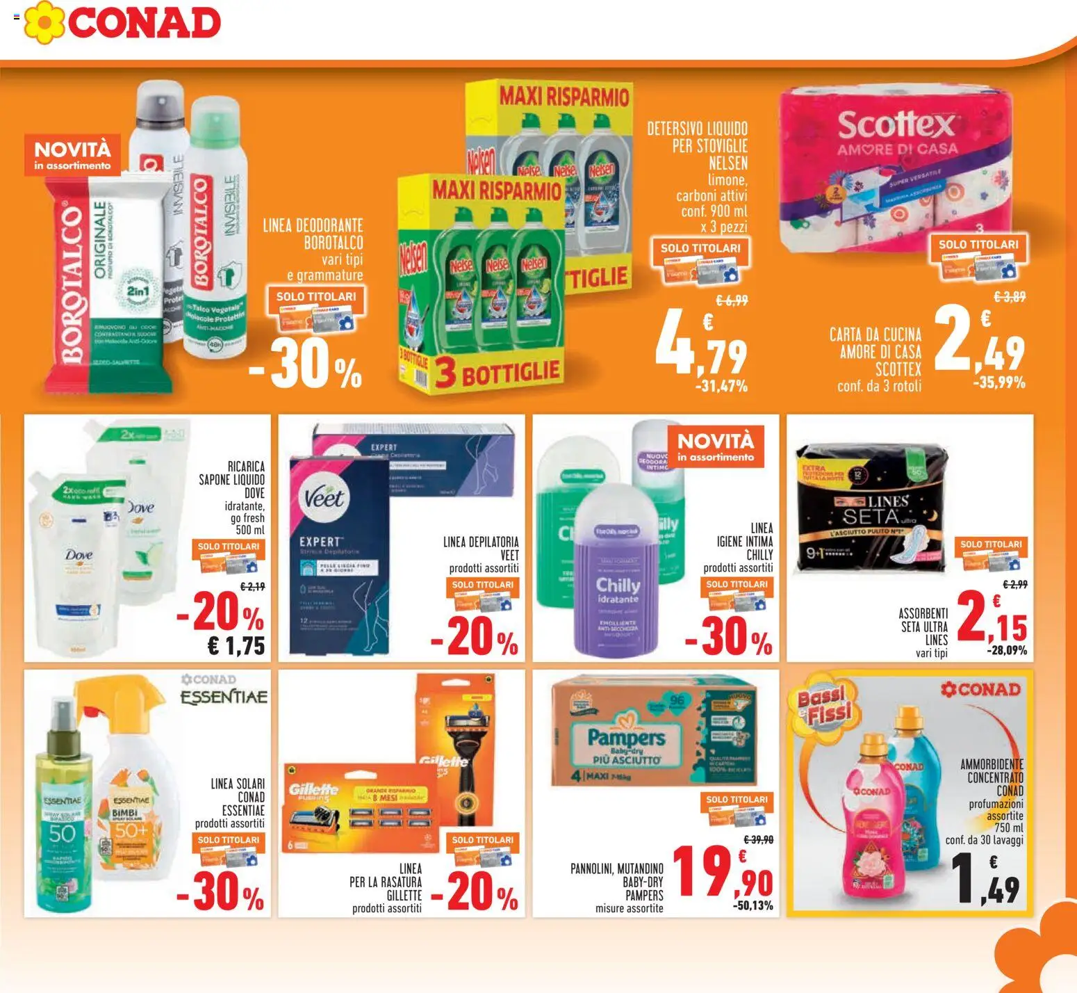Volantino Conad del 16/07/2026 | Pagina: 21 | Prodotti: Deodorante, Talco, Limone, Profumo