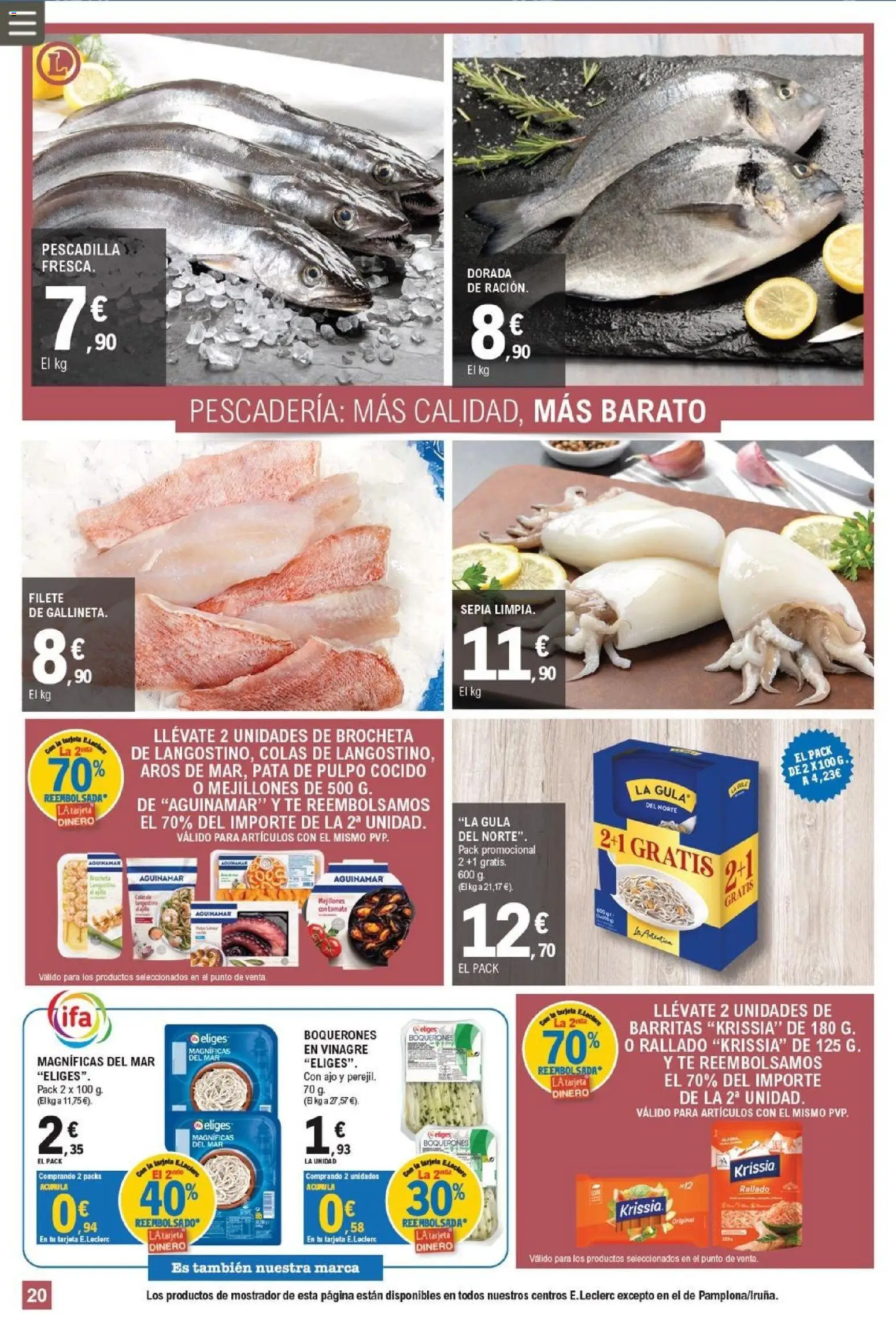 E.Leclerc Trujillo │ válido desde el 26/08/2026 | Página: 20 | Productos: Ajo, Tomate, Filete, Vinagre