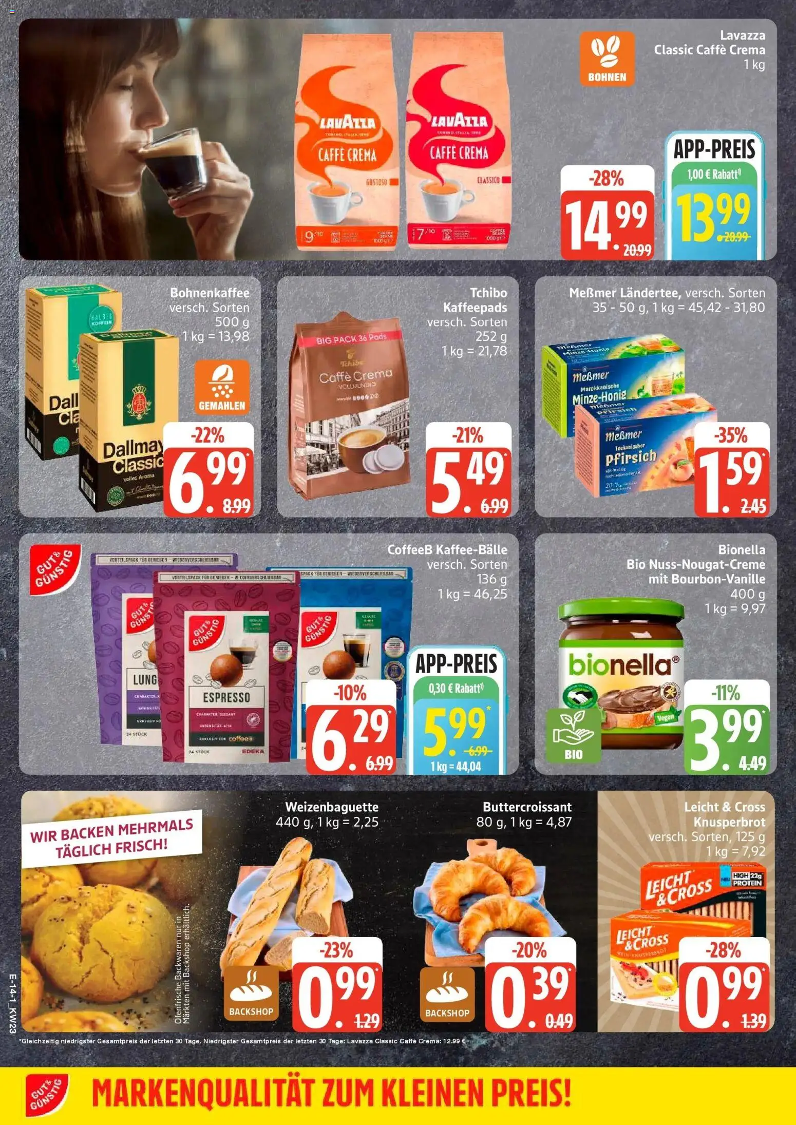 Edeka prospekt Bad Schwartau – gültig ab 01.06.2026 | Seite: 16 | Produkte: Lavazza, Kaffeepads, Baguette, Ofenfrische