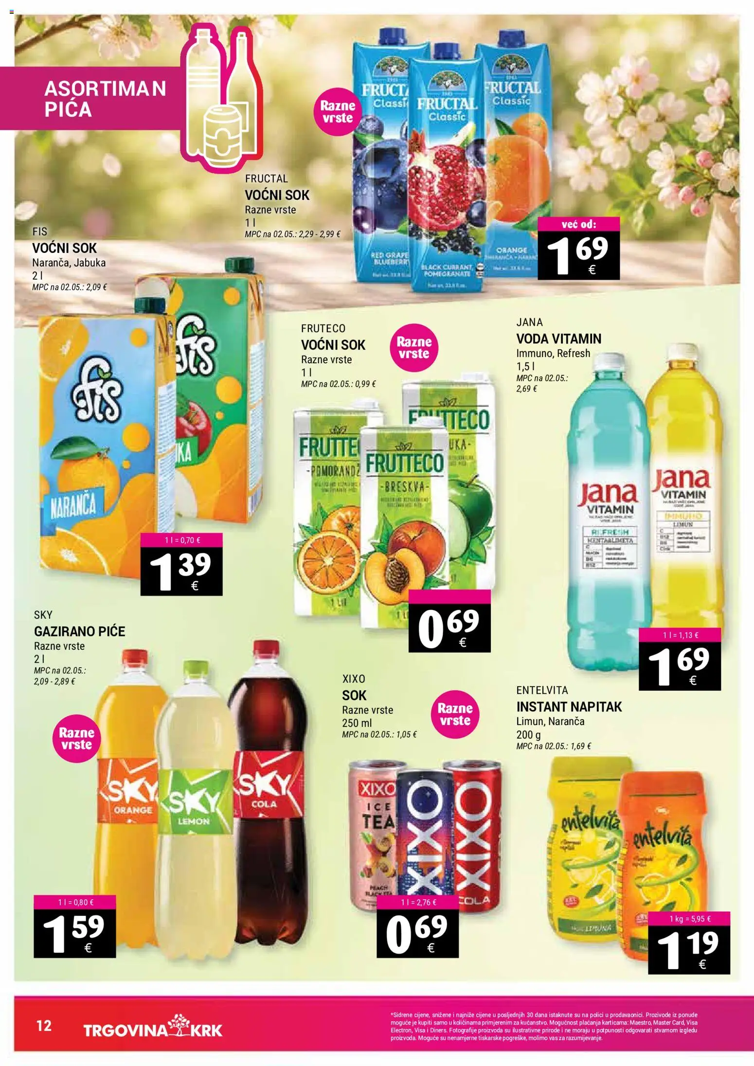 Trgovina Krk katalog | vrijedi od 16.05.2026 | Stranica: 12 | Proizvodi: Sok, Voda, Breskva, Jabuka