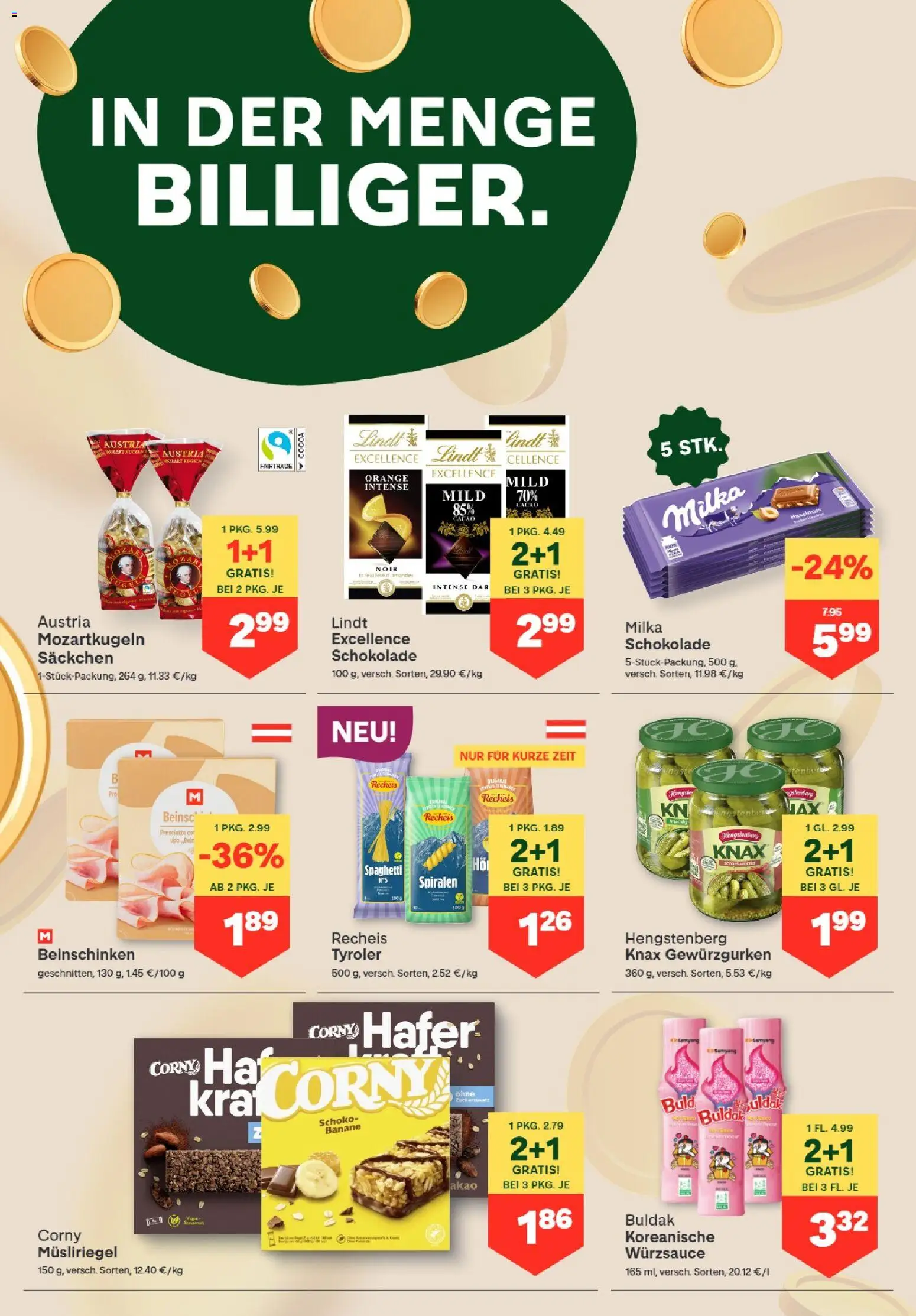 MPREIS Altenmarkt im Pongau gültig ab 24.09.2026 | Seite: 6 | Produkte: Bein, Spaghetti, Schokolade