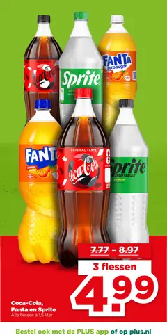Coca-Cola, Fanta en Sprite, Alle flessen à 1,5 liter - Voorbeeld van een folder van Plus, geldig van 20.05.2026 | Pagina: 8
