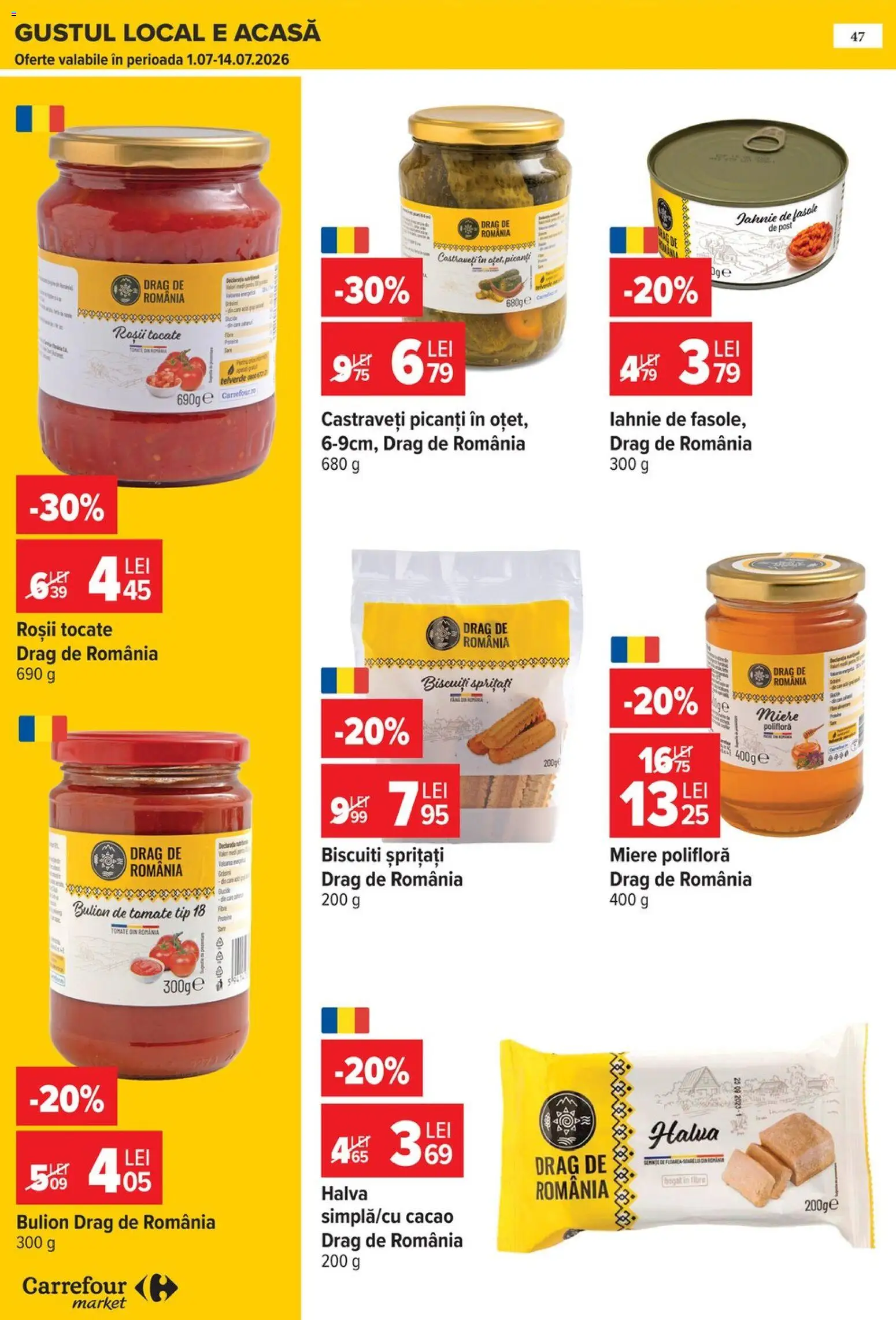 Noul catalog Carrefour – valabil de la 08.07.2026 | Pagină: 48 | Produse: Feijoa Meyvesi, Roșii, Cacao, Biscuiți