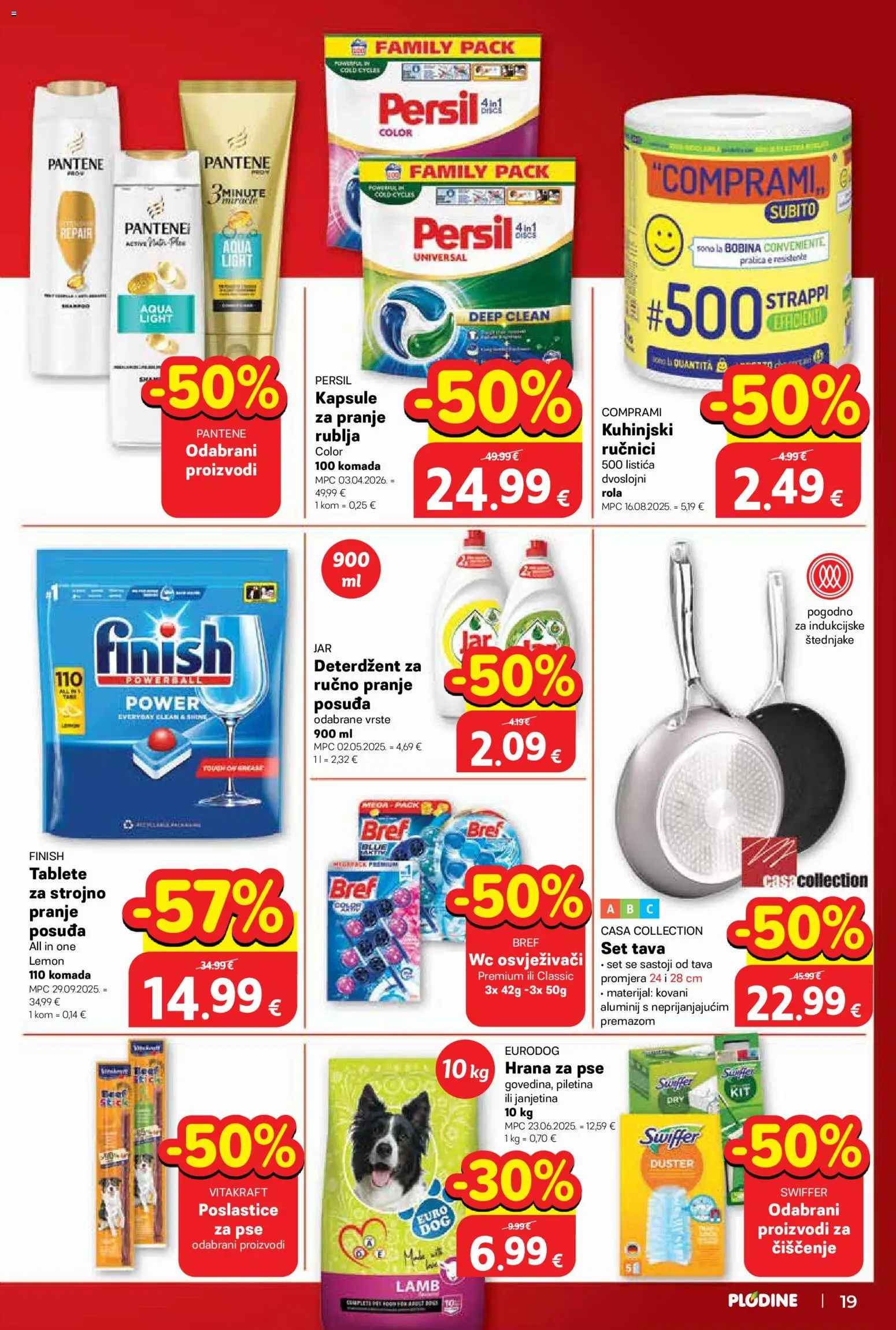 Plodine katalog | vrijedi od 15.04.2026 | Stranica: 19 | Proizvodi: Janjetina, Finish, Tava, Persil
