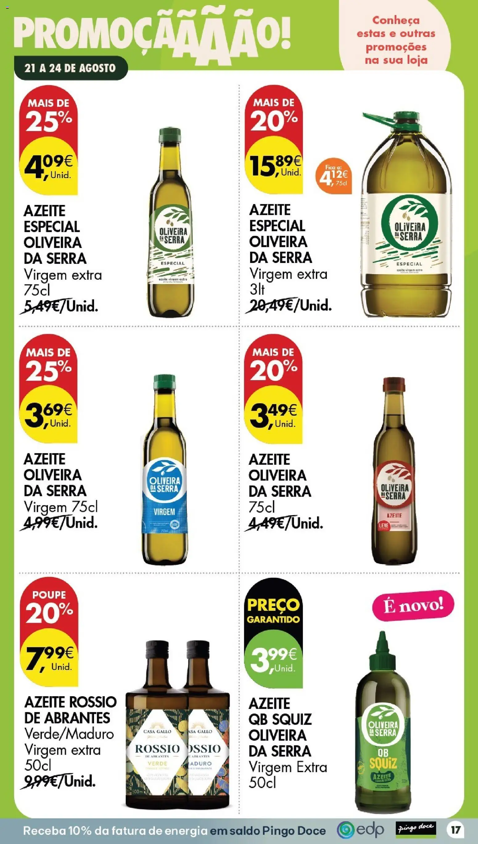 Pingo Doce Poupe este Fim de Semana │ válido de 21/08/2026 | Página: 17 | Produtos: Azeite, Azeite virgem extra