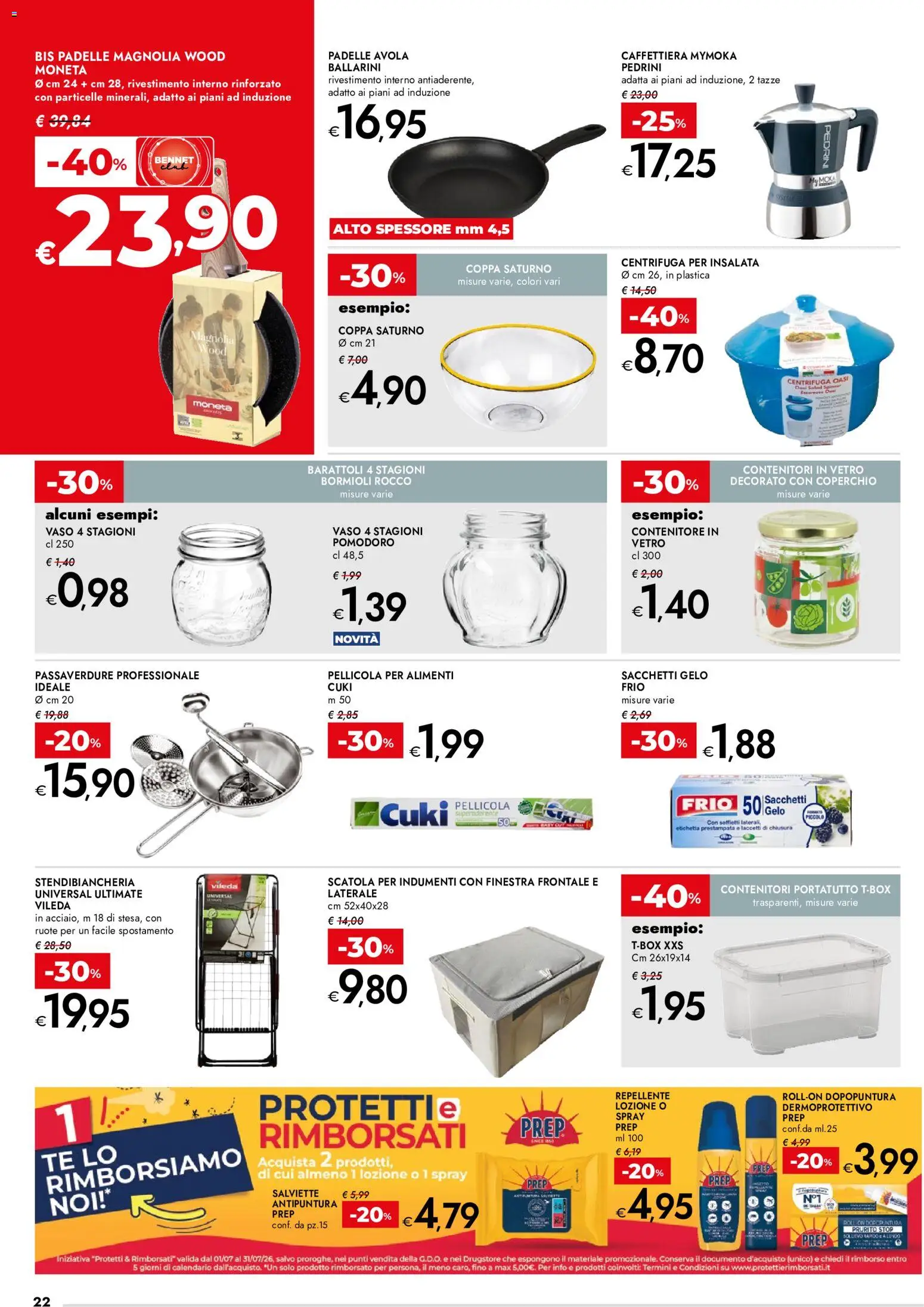 Volantino bennet del 02/07/2026 | Pagina: 22 | Prodotti: Caffettiera, Tè, Contenitore, Pellicola