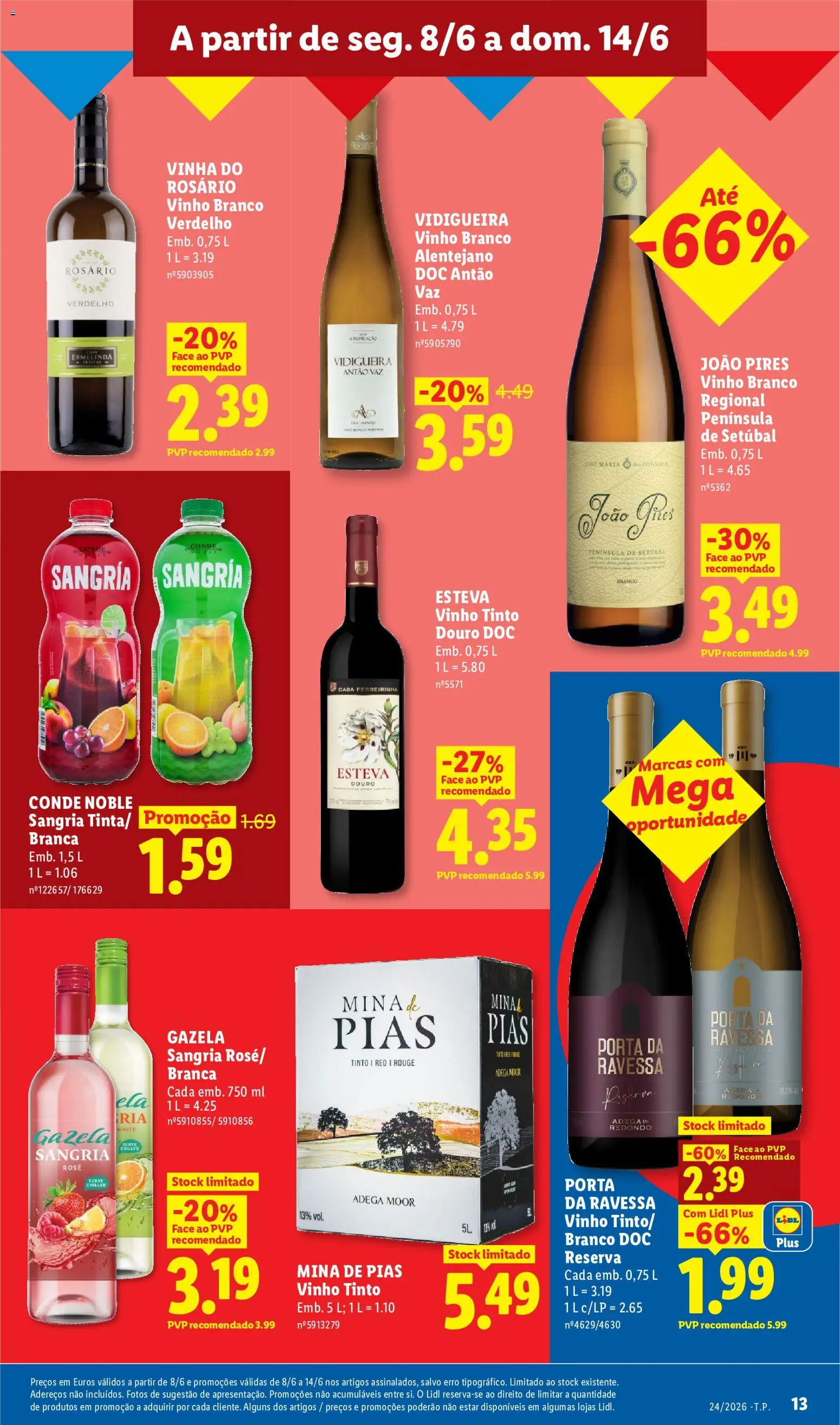 Lidl folheto │ válido de 08.06.2026 | Página: 13 | Produtos: Porta, Vinho, Vinho tinto