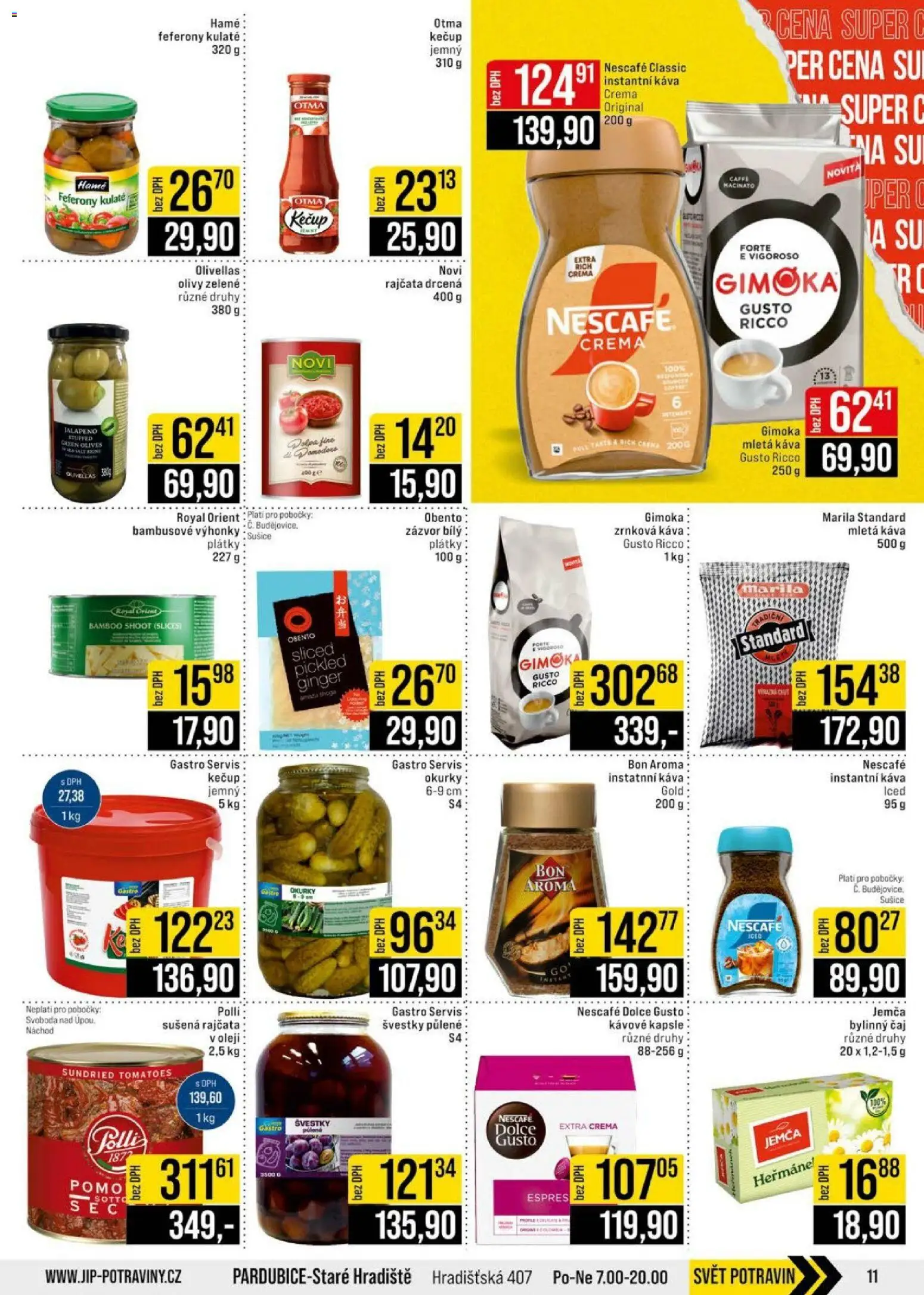 Jip leták - Cash & Carry od 17.06.2026 | Strana: 11 | Produkty: Káva, Instantní káva, Olivy, Zázvor