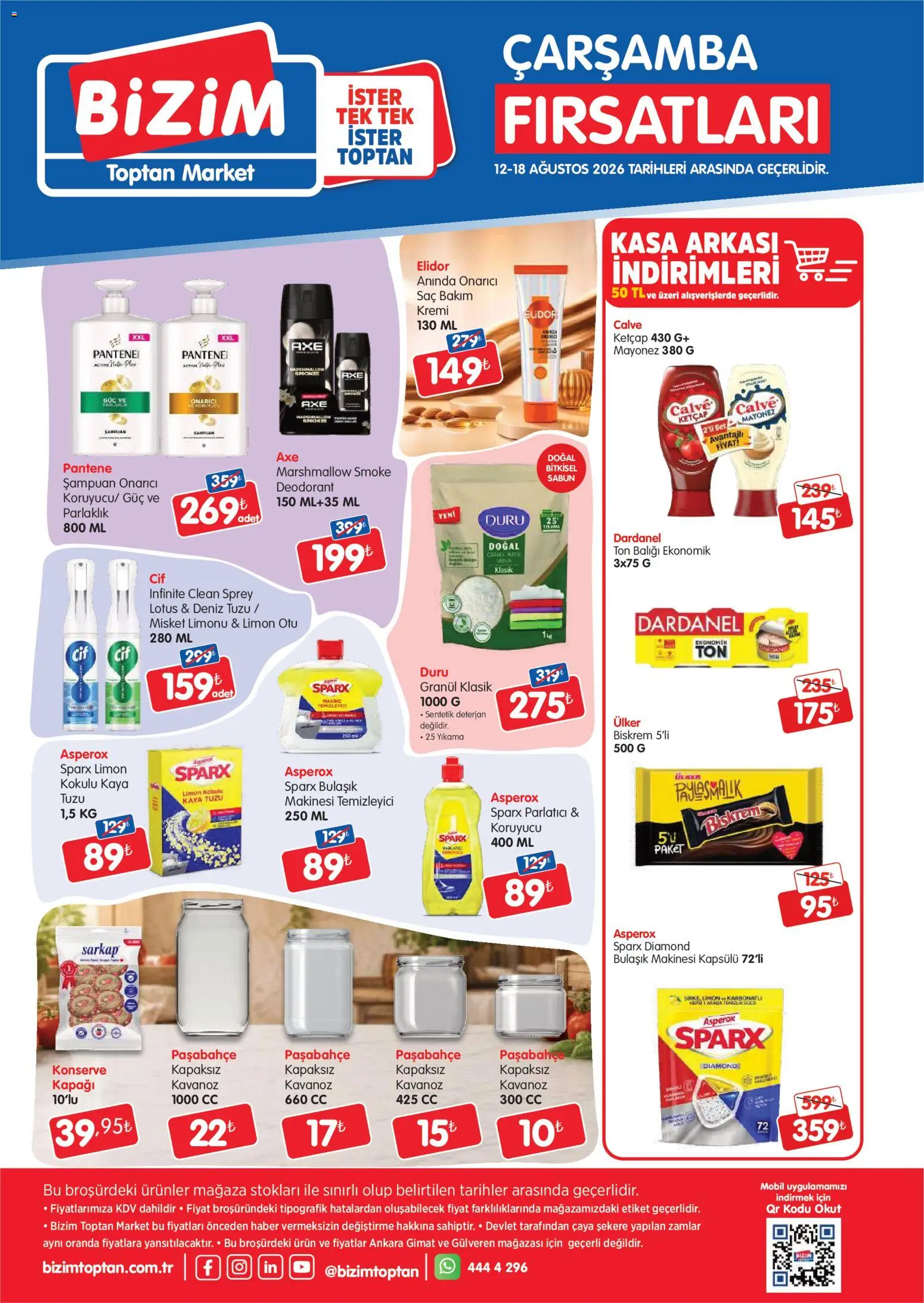 Bizim Toptan Katalog - 12 Ağustos 2026 tarihinden itibaren geçerlidir | Sayfa: 3 | Ürünler: Şampuan, Ton balığı, Misket Limonu, Kasa