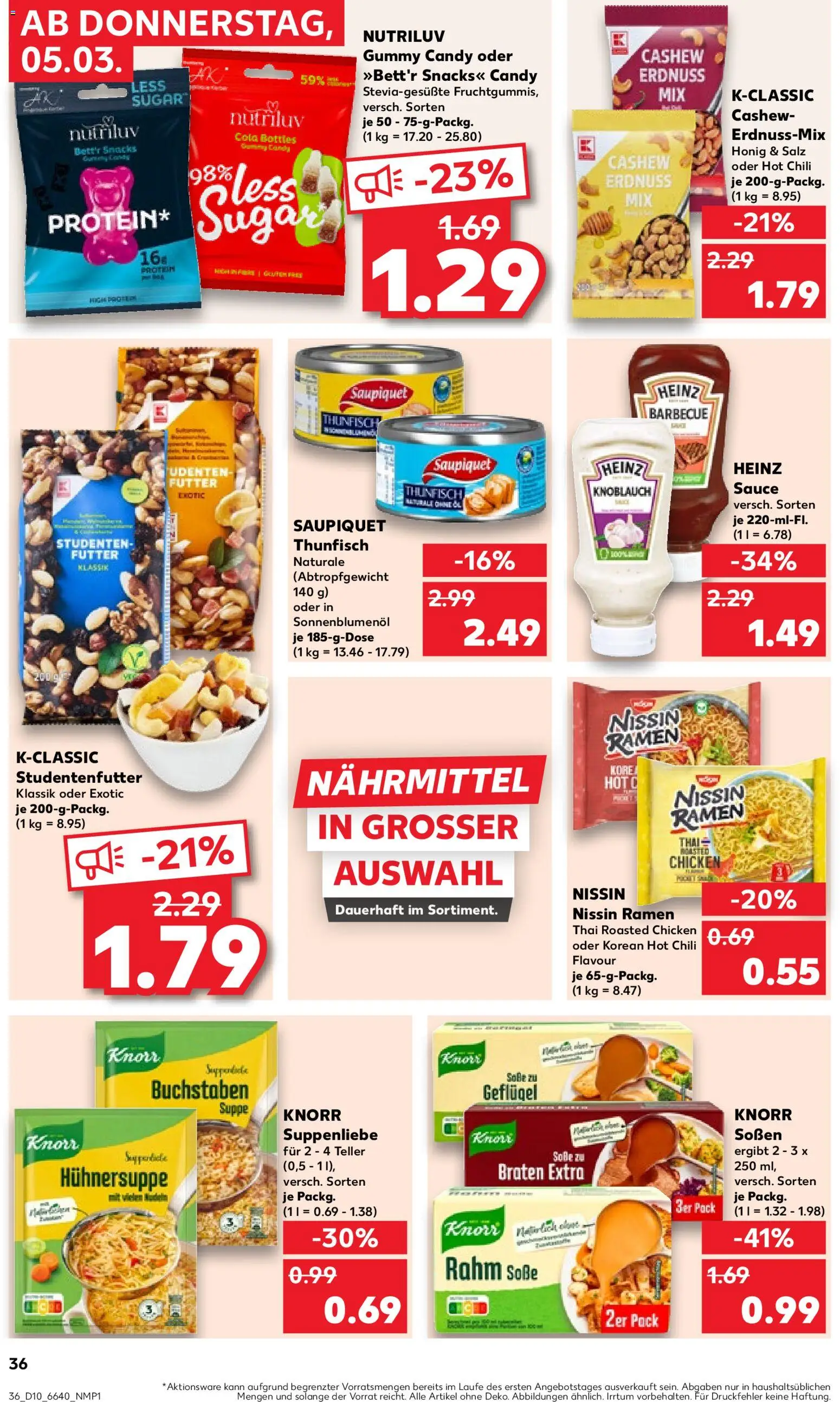 Kaufland Prospekt 	 – gültig ab 05.03.2026 | Seite: 36 | Produkte: Cola, Sonnenblumenol, Knorr, Chili