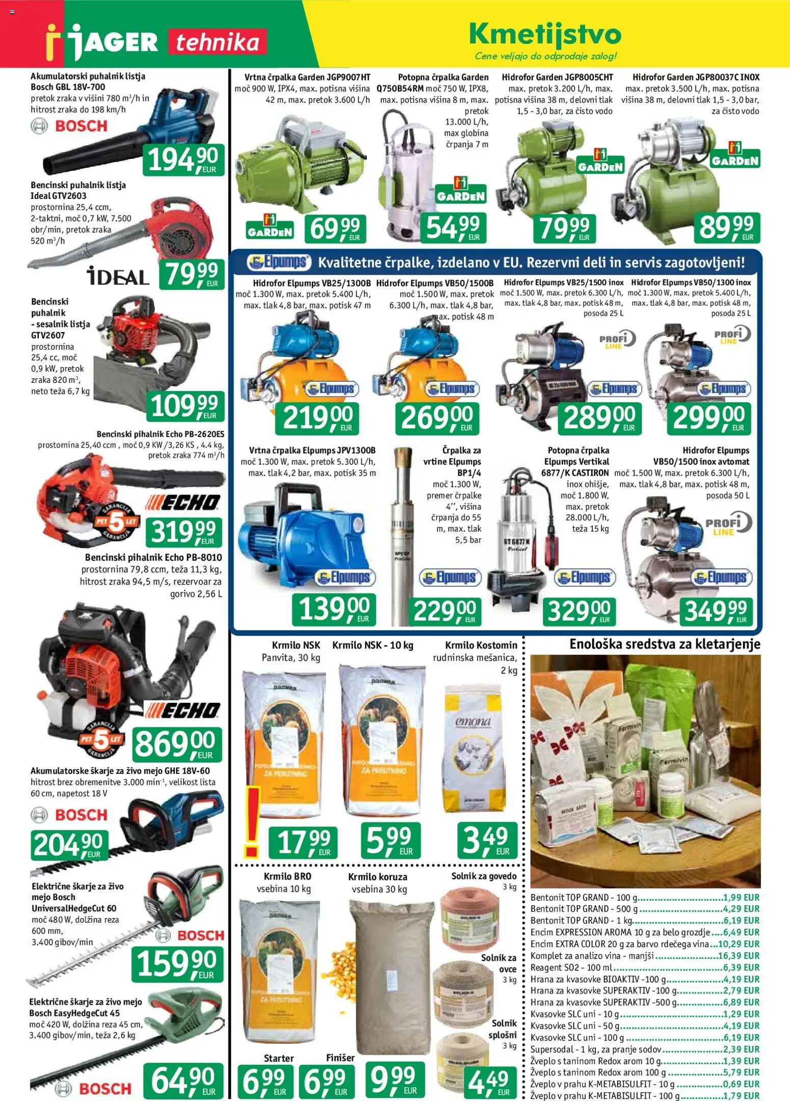 Novi Jager katalog ponudbe – veljaven od 26.08.2026 | Stran: 6 | Izdelki: Grozdje, Teza, Škarje za živo mejo, Sesalnik