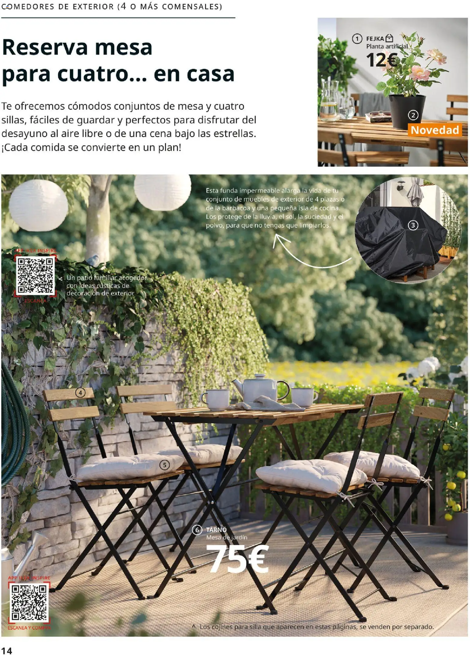 Catálogo IKEA Muebles de exterior │ válido desde el 17/12/2025 | Página: 14 | Productos: Té, Barbacoa, Decoración, Silla