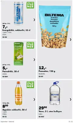 Forhåndsvisning av Biltema kundeavis September - National gyldig fra 01/09/2026 | Side: 51 | Produkter: Peanøtter