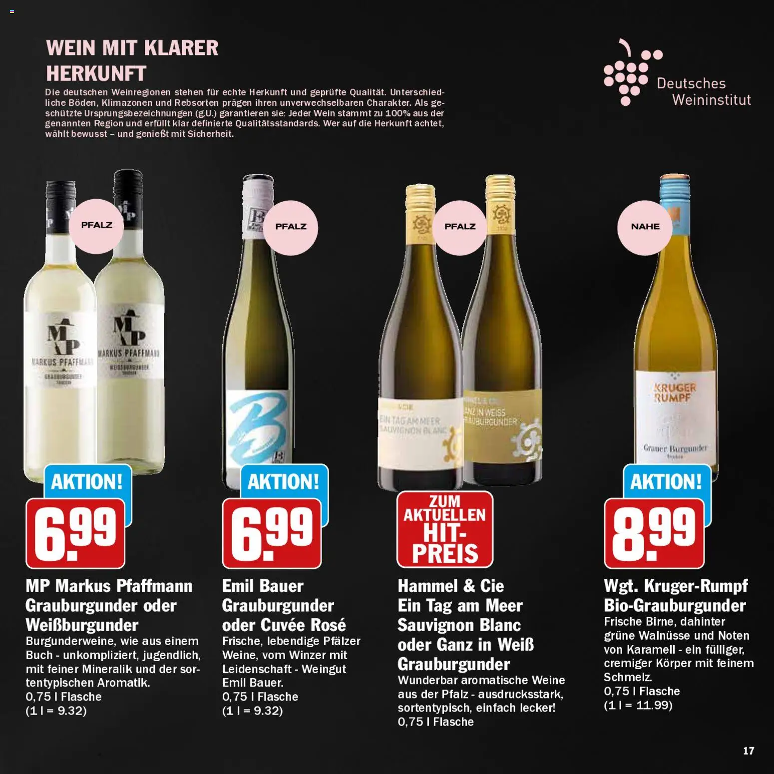 HIT Grillbroschüre – gültig ab 10.08.2026 | Seite: 17 | Produkte: Walnüsse, Wein