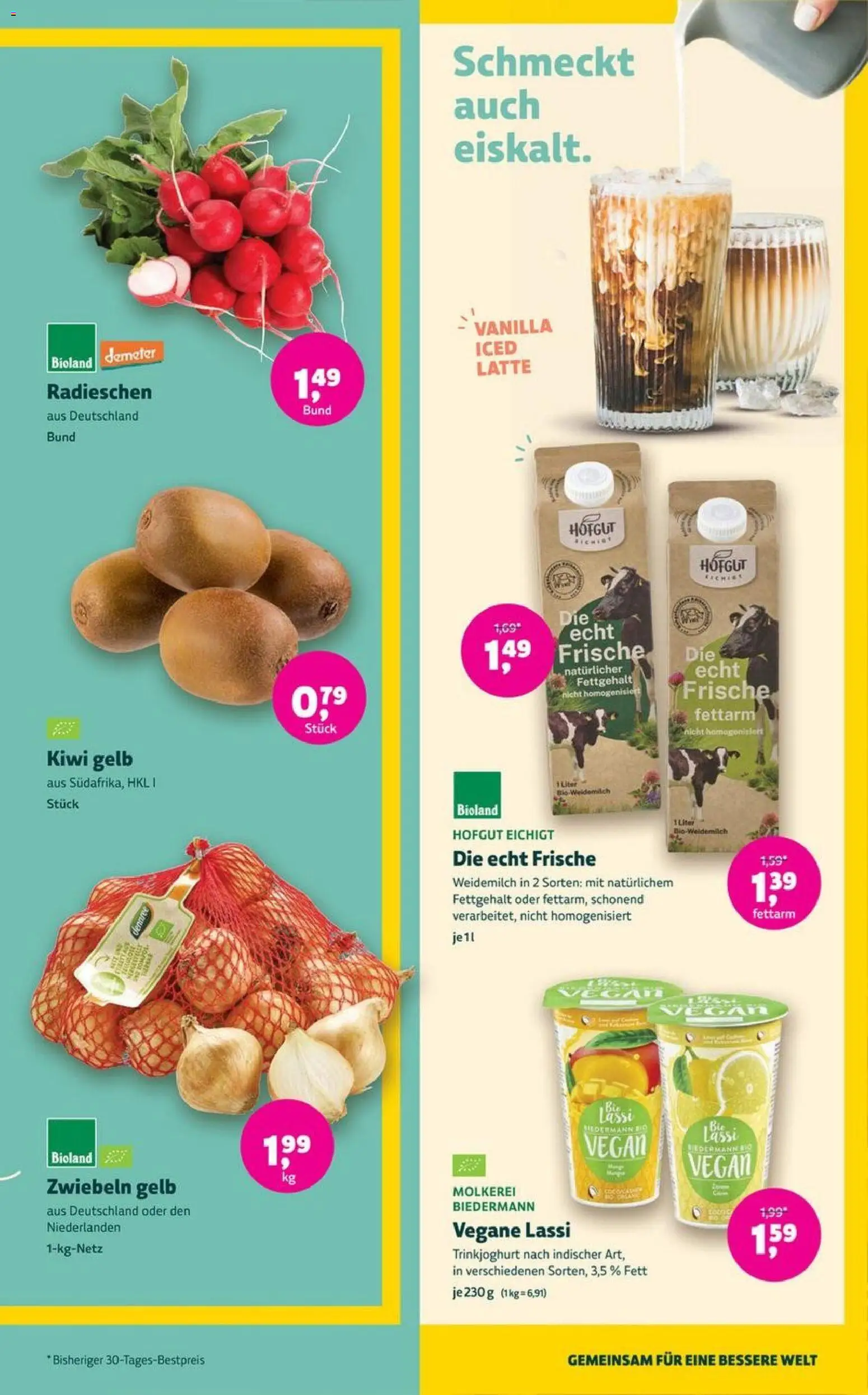 Denns BioMarkt Angebote – gültig ab 03.06.2026 | Seite: 7 | Produkte: Trinkjoghurt, Zwiebeln, Kiwi