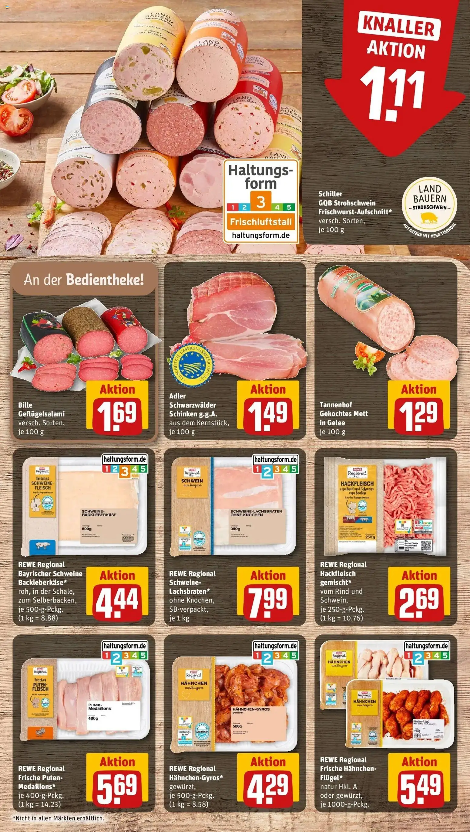 REWE Prospekt ab 19.10.2026 zum Blättern » Angebote | Seite: 10 | Produkte: Hahnchen, Schinken, Fleisch, Hackfleisch