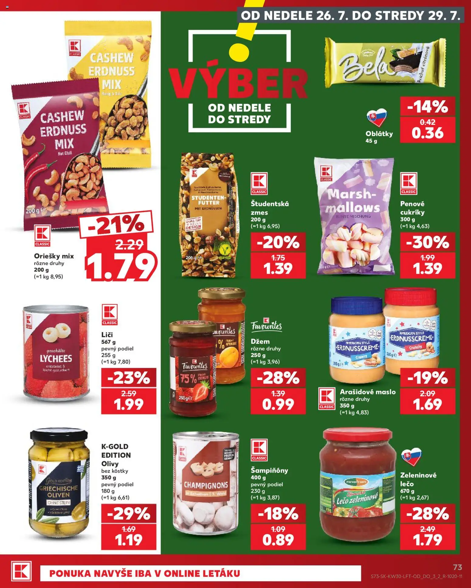 Nové Kaufland akcie – leták je platný od 23.07.2026 | Strana: 73 | Produkty: Liči, Maslo, Cukríky