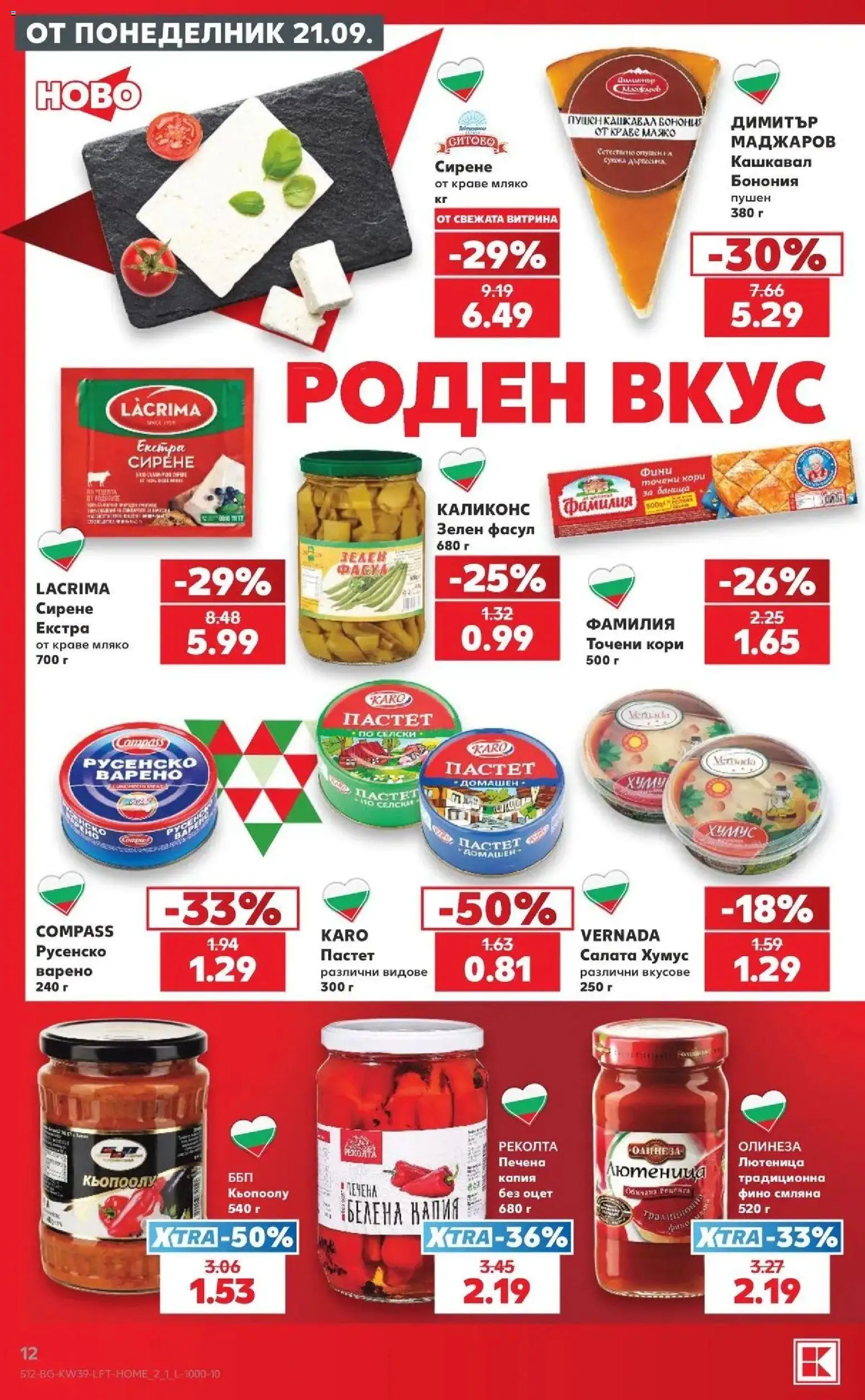 {H1} | Страница: 12 | Продукти: Салата, Краве, Баница, Лютеница