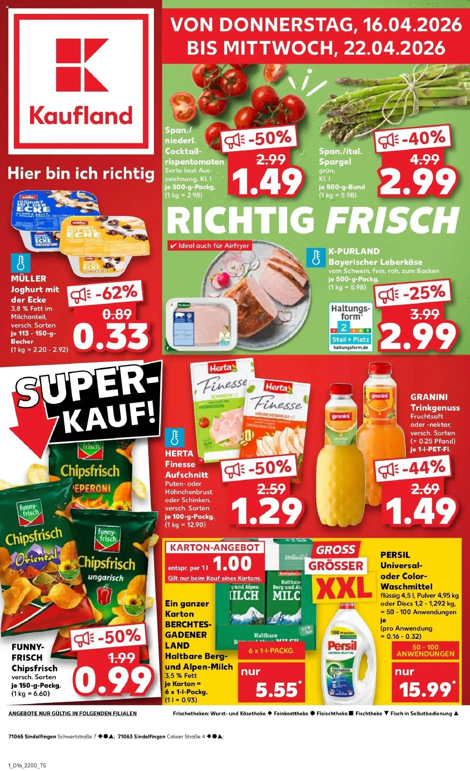 Kaufland Prospekt Sindelfingen	 – gültig ab 13.04.2026 | Seite: 13 | Produkte: Funny frisch, Fisch, Waschmittel, Chips