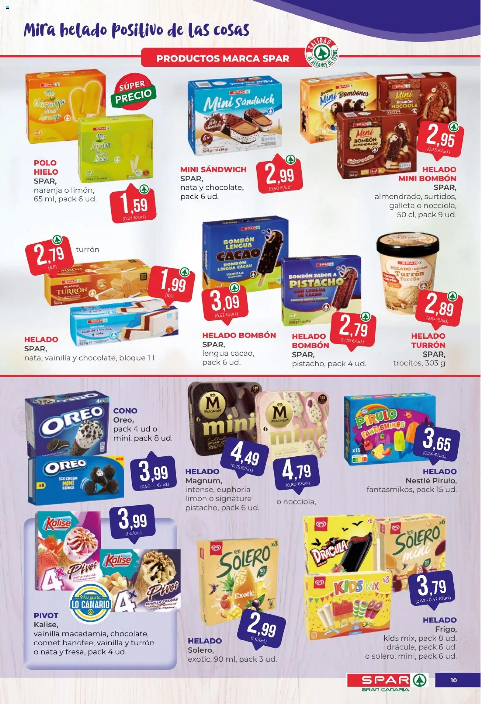 Spar folleto │ válido desde el 18/09/2026 | Página: 10 | Productos: Helado bombón, Oreo, Vainilla, Magnum