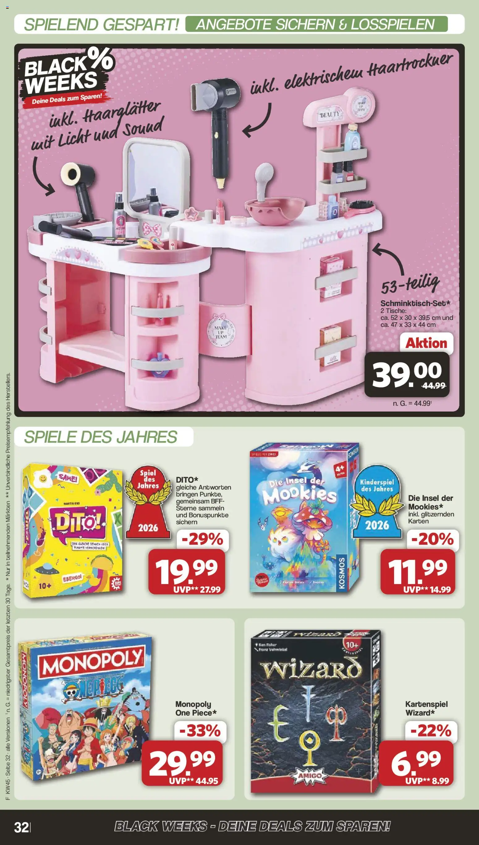 Famila Nordwest Kusten Days – gültig ab 02.11.2026 | Seite: 34 | Produkte: Spiel, Haartrockner, Haarglätter