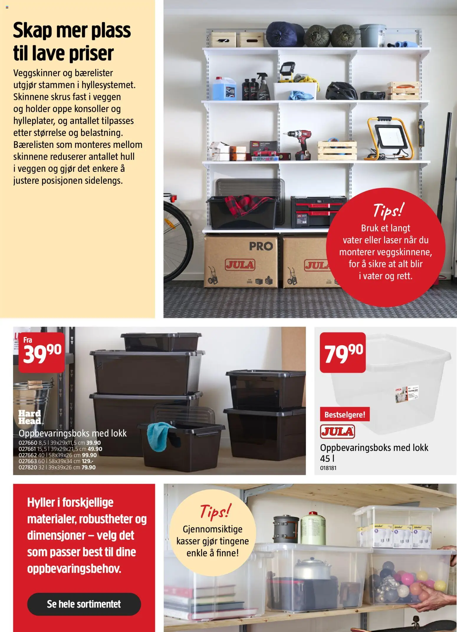{H1} | Side: 18 | Produkter: Oppbevaringsboks, Skap, Hyller