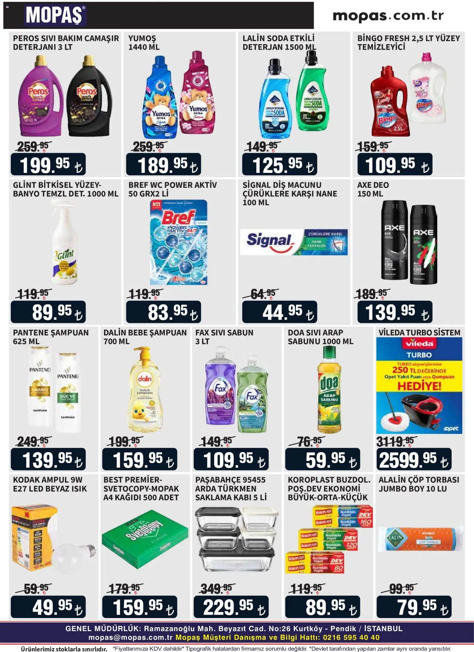 Mopaş Katalog - 17 Ekim 2026 tarihinden itibaren geçerlidir | Sayfa: 8 | Ürünler: Çöp torbası, Sabun, Diş macunu, Soda