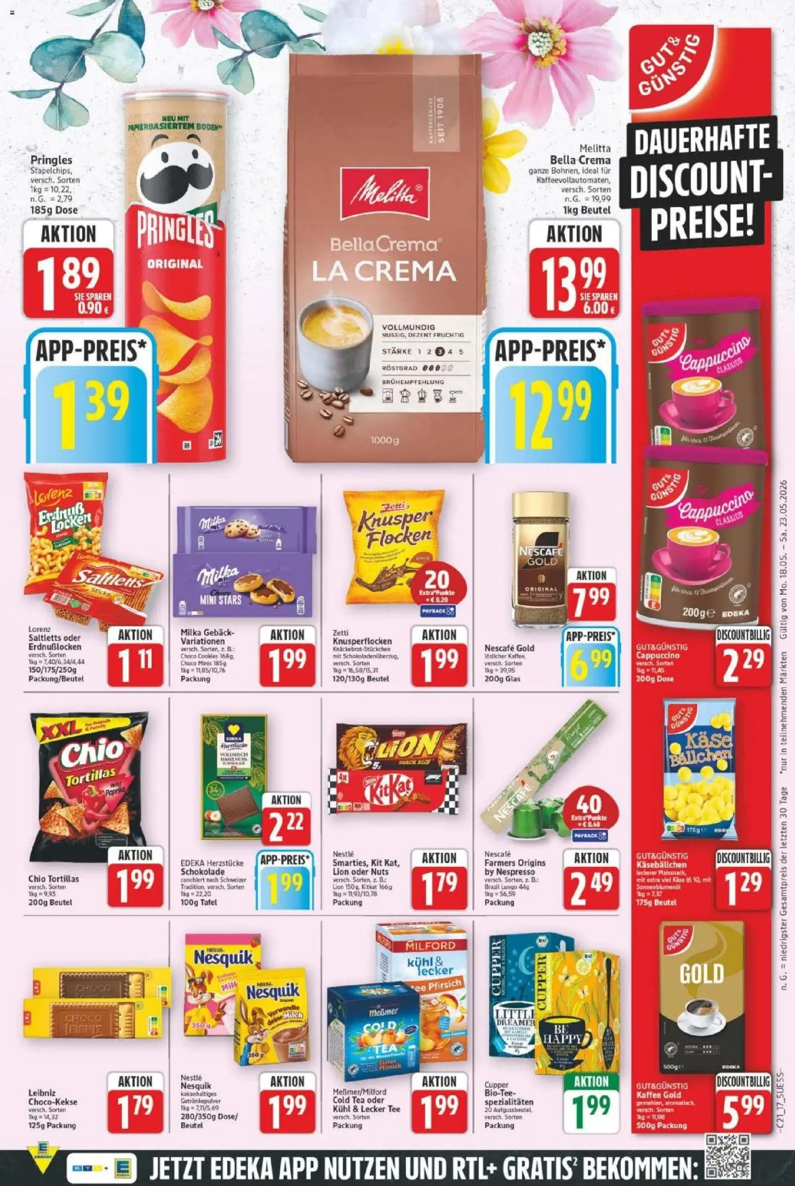 E center Prospekt 	 – gültig ab 18.05.2026 | Seite: 19 | Produkte: Kaffee, Sonnenblumenol, Pfirsich, Pringles