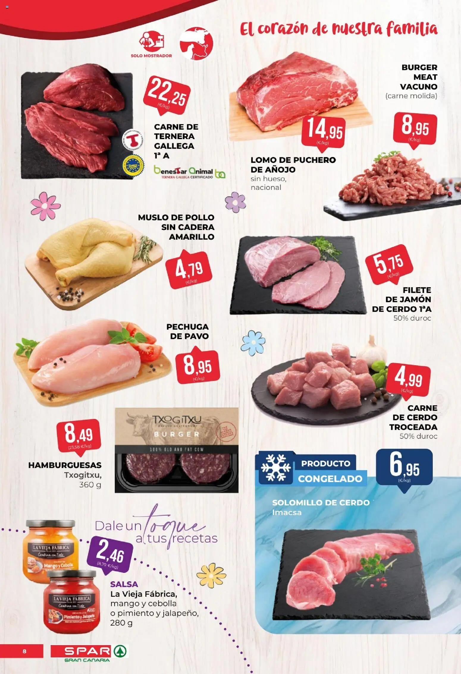 Spar folleto │ válido desde el 17.04.2026 | Página: 8 | Productos: Solomillo de cerdo, Jamón, Παγωμένο τσάι, Filete