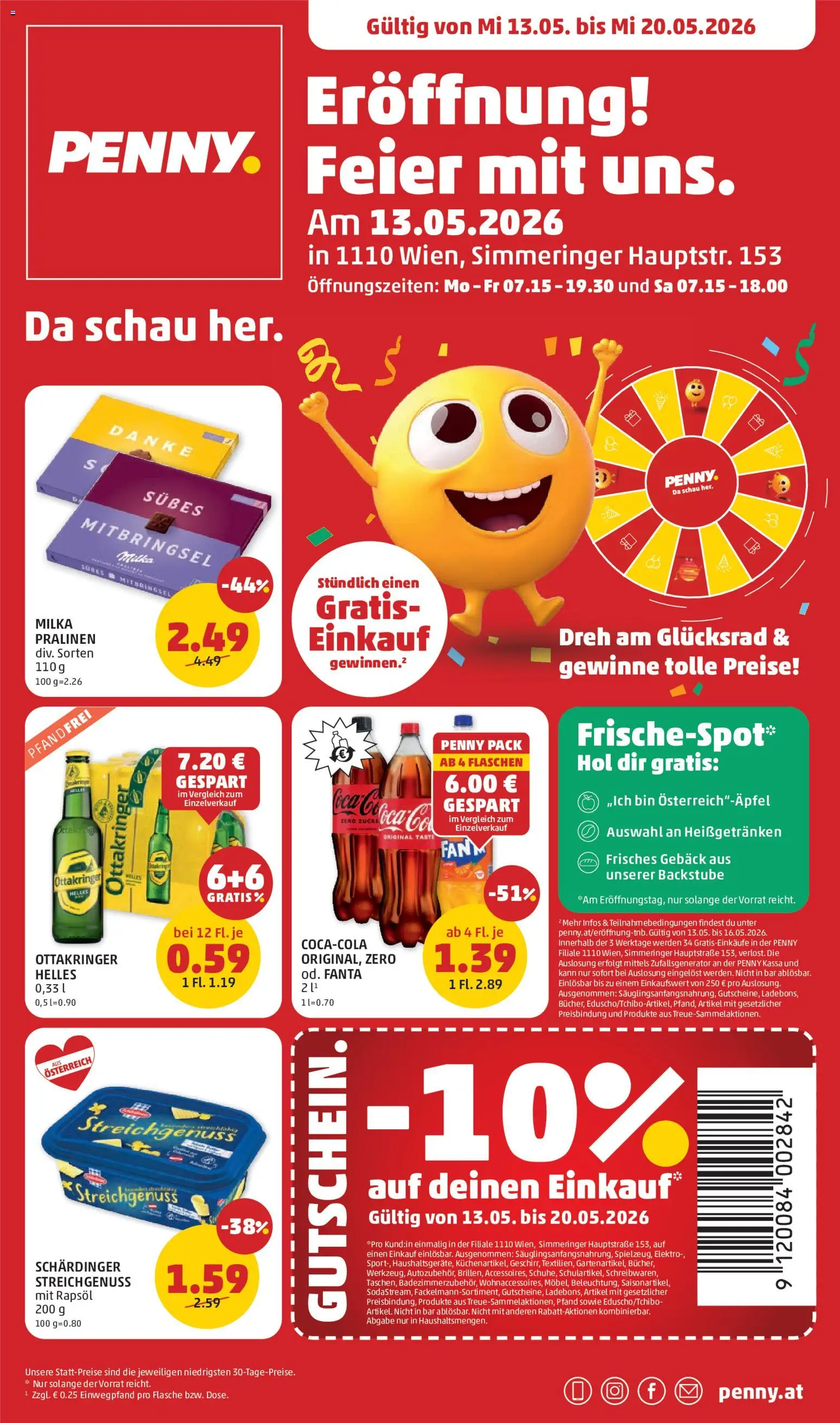 Penny Markt Eröffnung in 1110 Wien gültig ab 13.05.2026 | Seite: 1