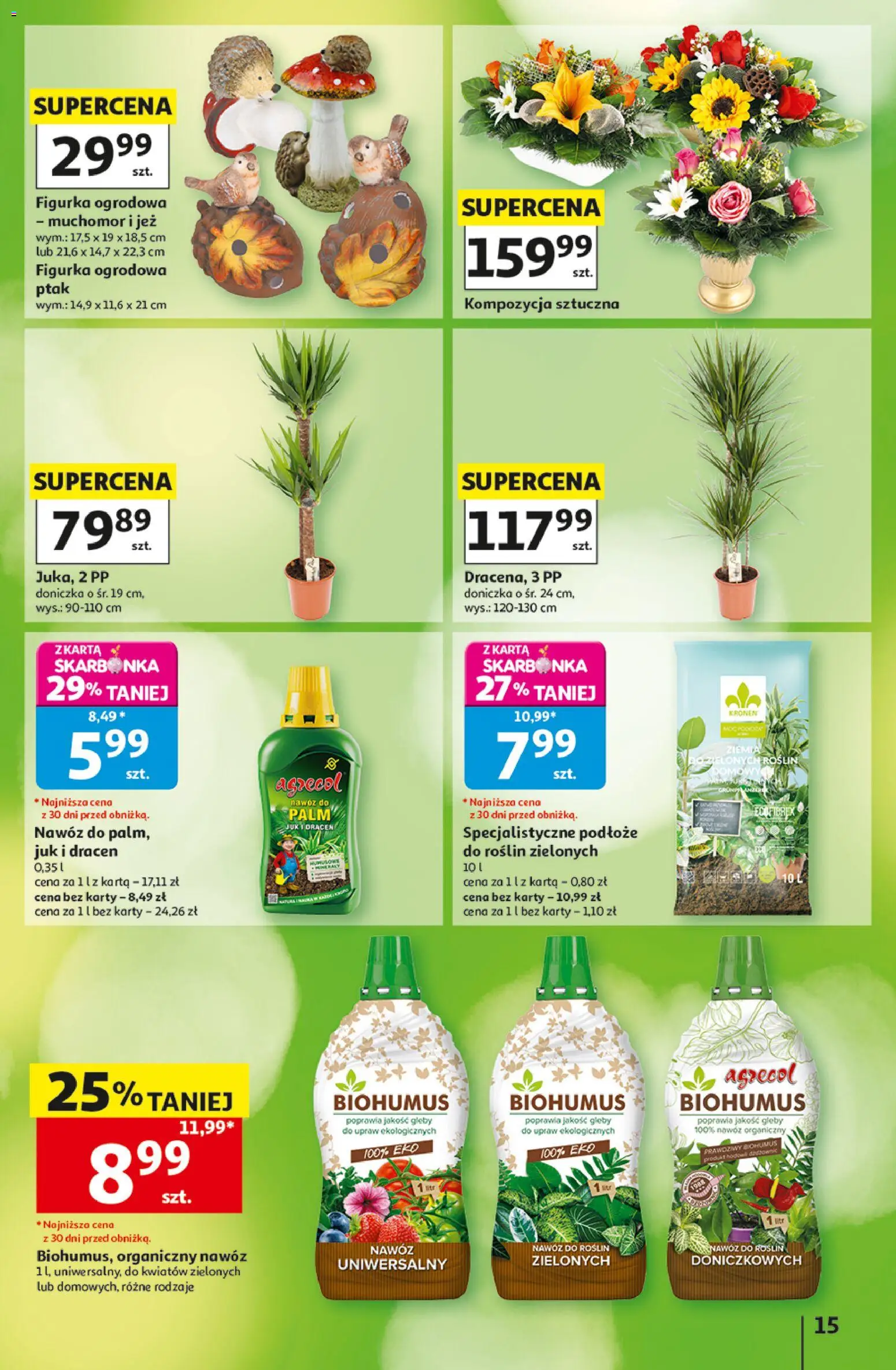 Auchan gazetka - 30 Lat Hipermarket od 03.09.2026 | Strona: 15 | Produkty: Karta, Ziemia, Doniczka, Nawóz