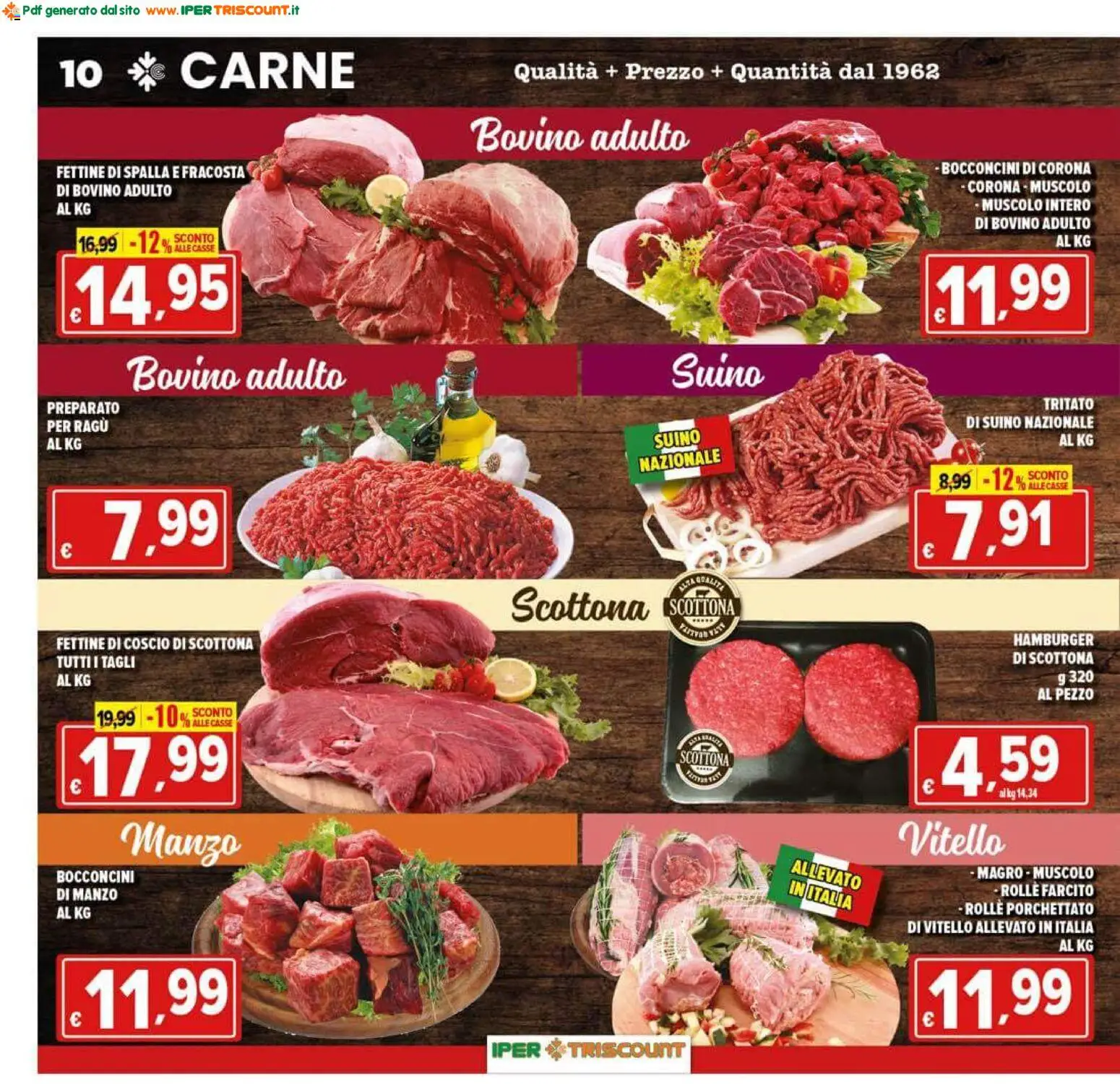 Volantino Ipertriscount del 23/09/2026 | Pagina: 10 | Prodotti: Manzo, Spalla, Mango, Ragú