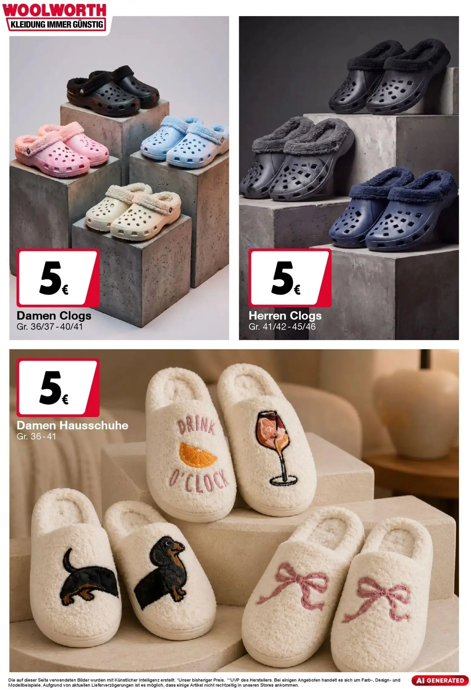 Woolworth - Woolworth: Wochenangebote gültig ab 30.10.2026 | Seite: 10 | Produkte: Hausschuhe