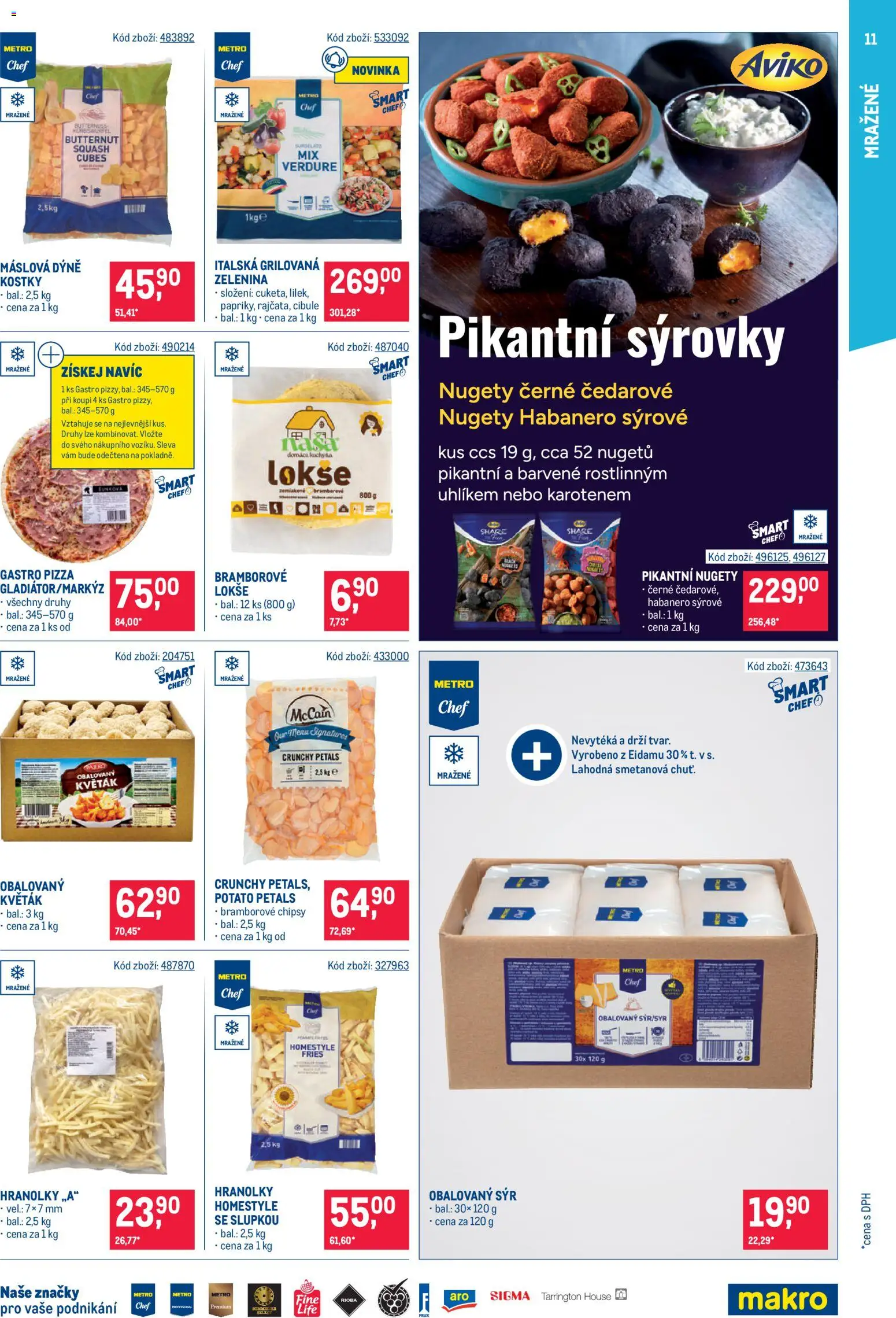 Makro leták - Gastronomie od 21.10.2026 | Strana: 11 | Produkty: Sýr, Květák, Obalovaný sýr, Chipsy