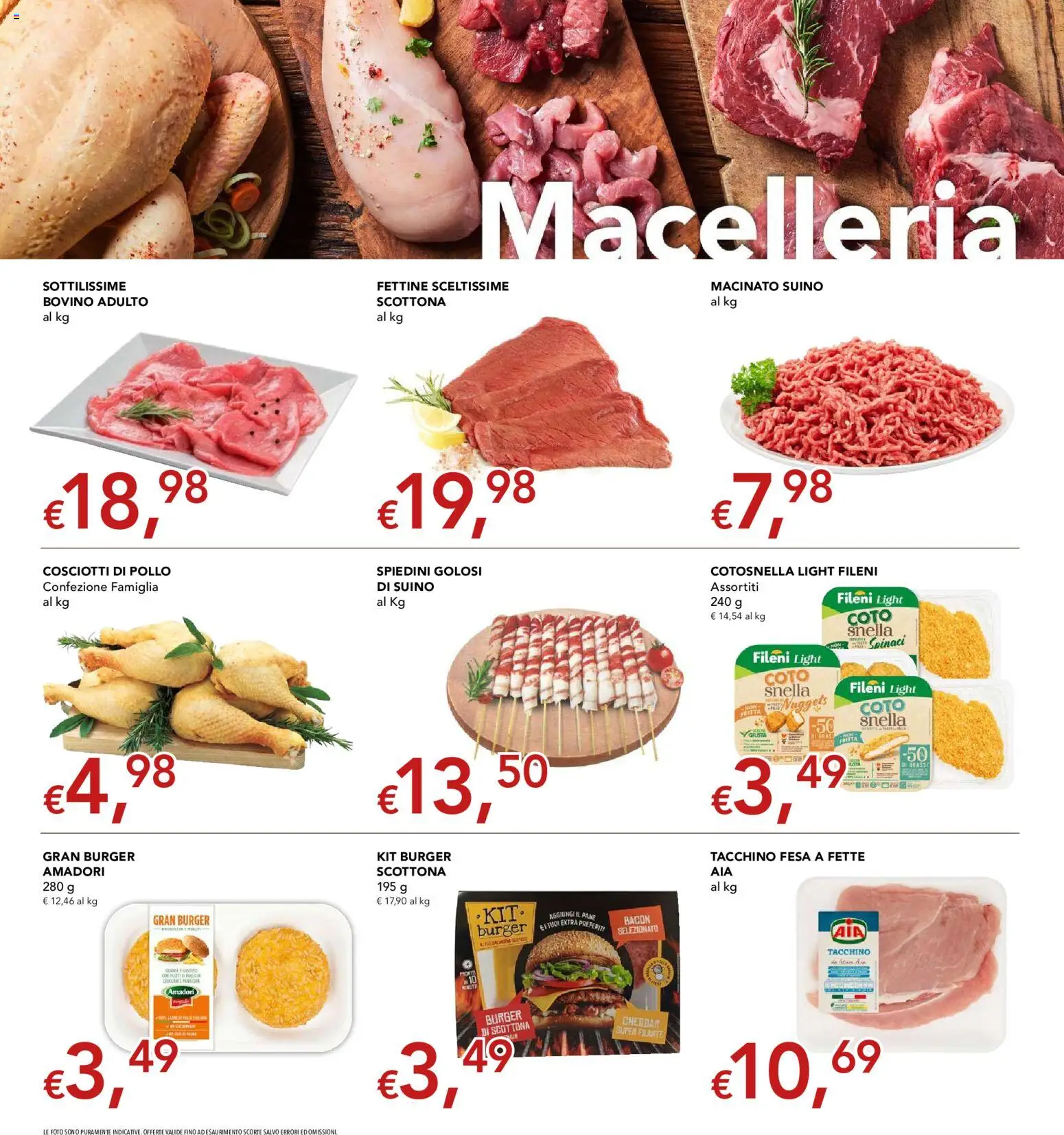 Volantino Migross del 07.05.2026 | Pagina: 3 | Prodotti: Bovino, Tacchino, Spinaci, Spiedini