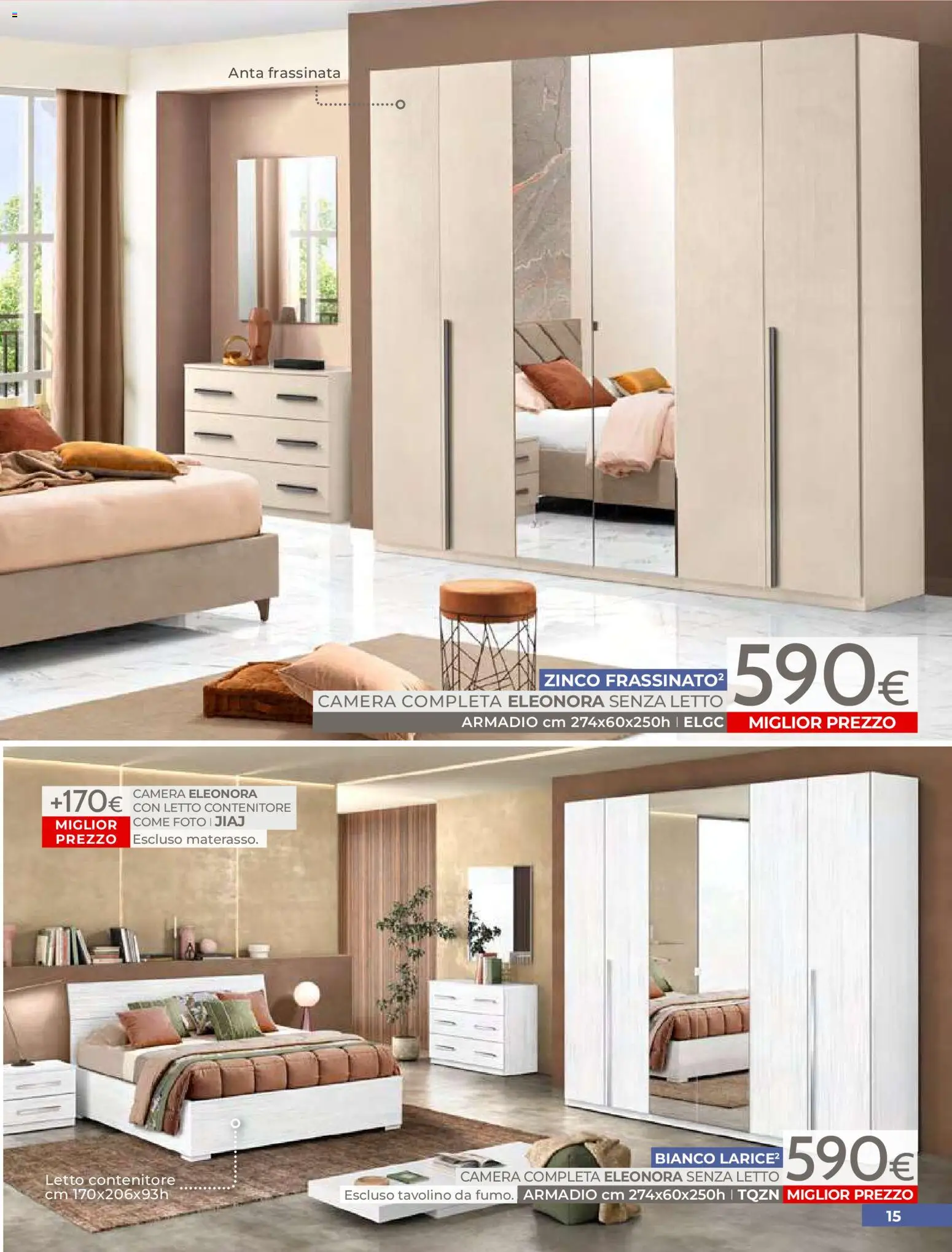 Volantino Mondo Convenienza del 01.04.2026 | Pagina: 17 | Prodotti: Tavolino, Contenitore, Letto, Armadio