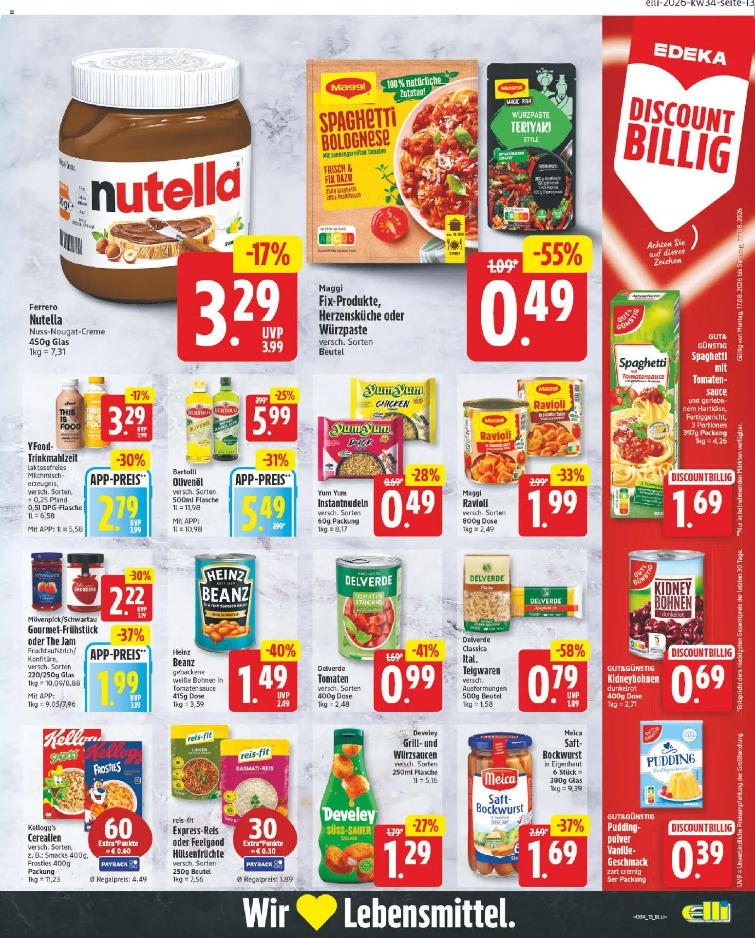Elli Markt Prospekt Delbrück – gültig ab 17.08.2026 | Seite: 13 | Produkte: Grill, Tomaten, YFood, Saft